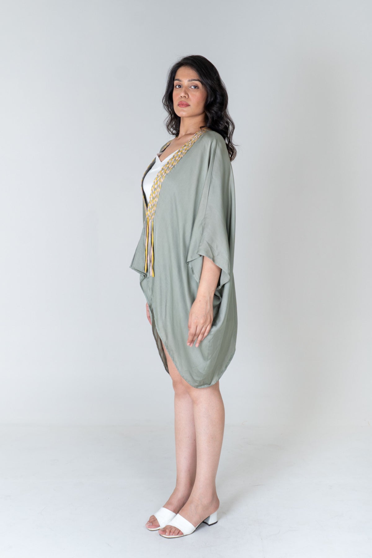 Green Braided Short Cape