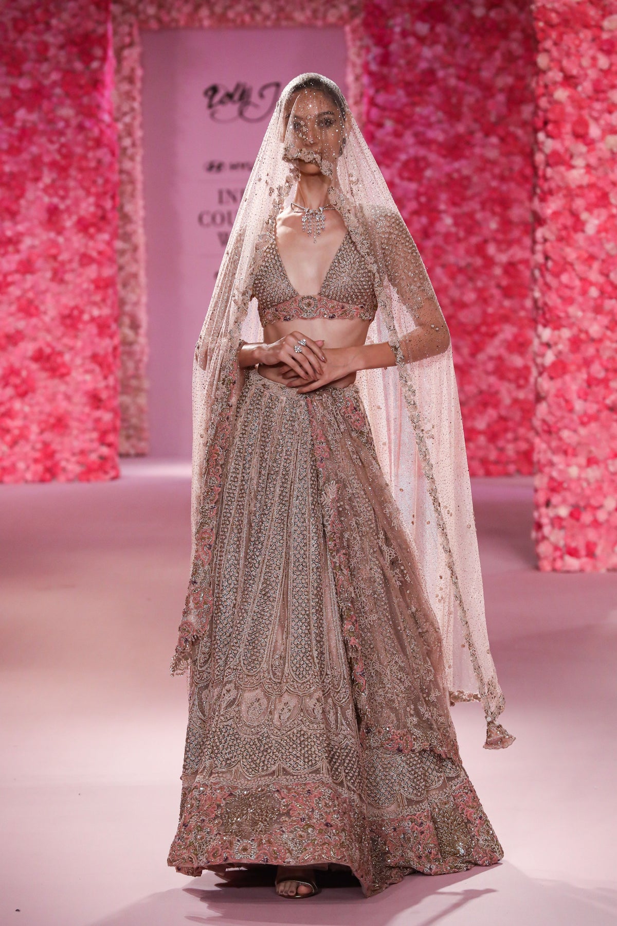 Chloe Rose Gold Lehenga Set