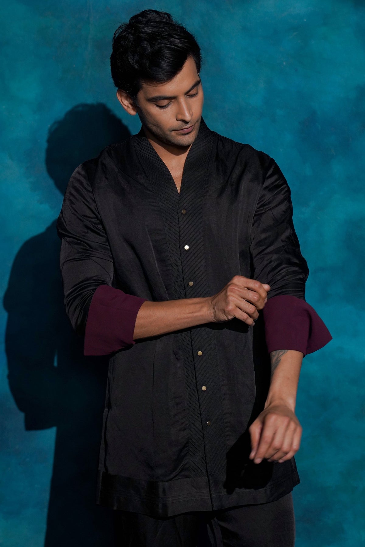 Black Bandhgala Set