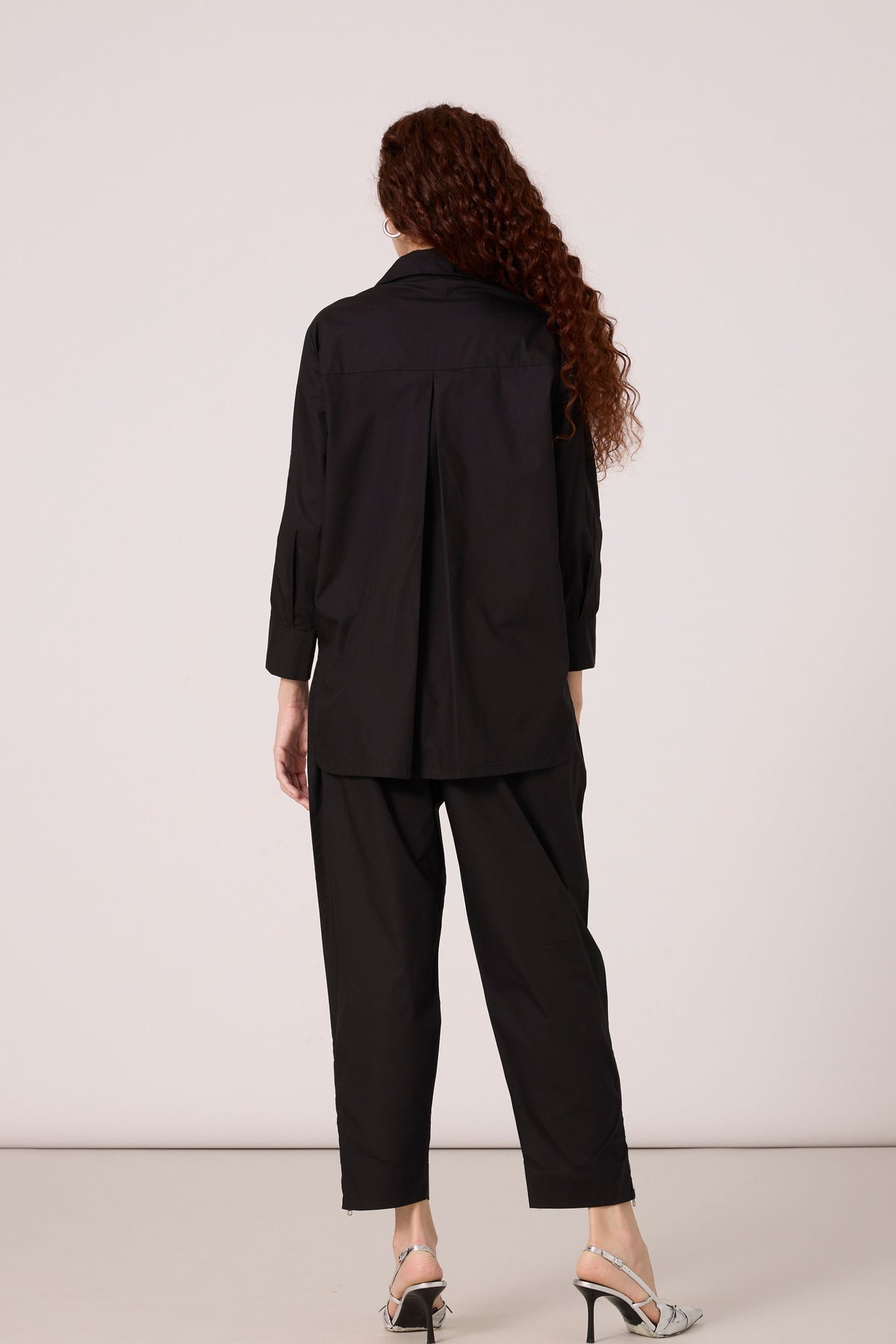 Emille Applique Black Shirt