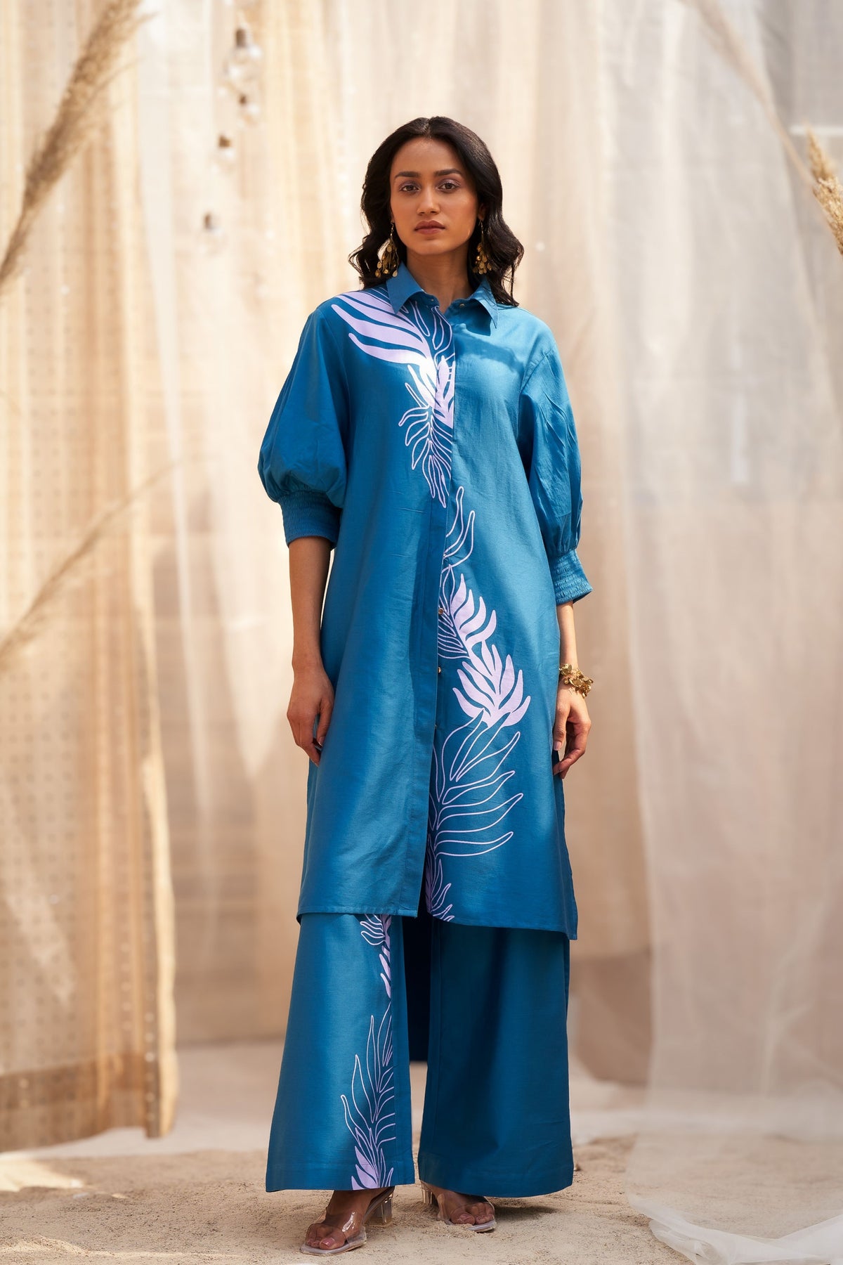 Reveria Leaf Printed Kurta Set