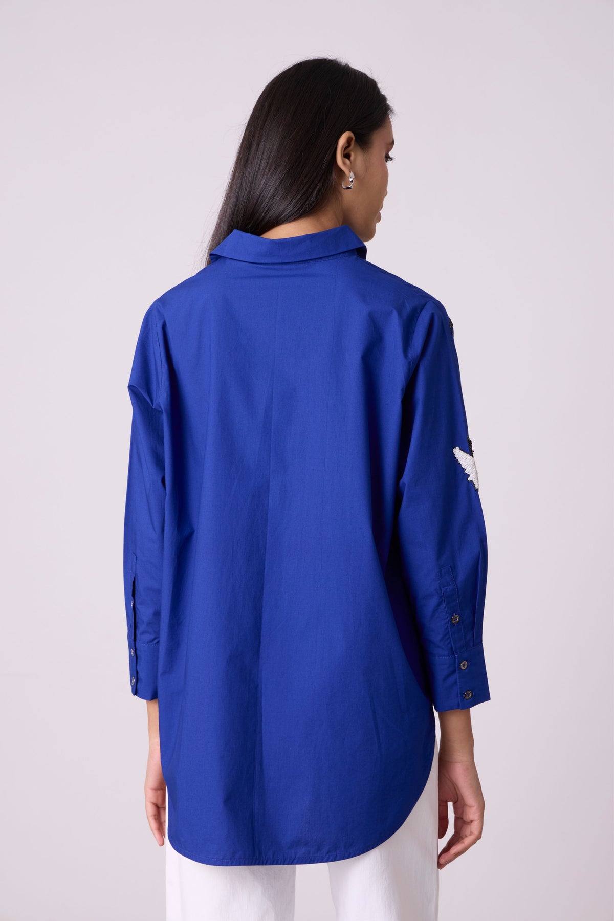 Ashton Applique Cosmic Blue Shirt