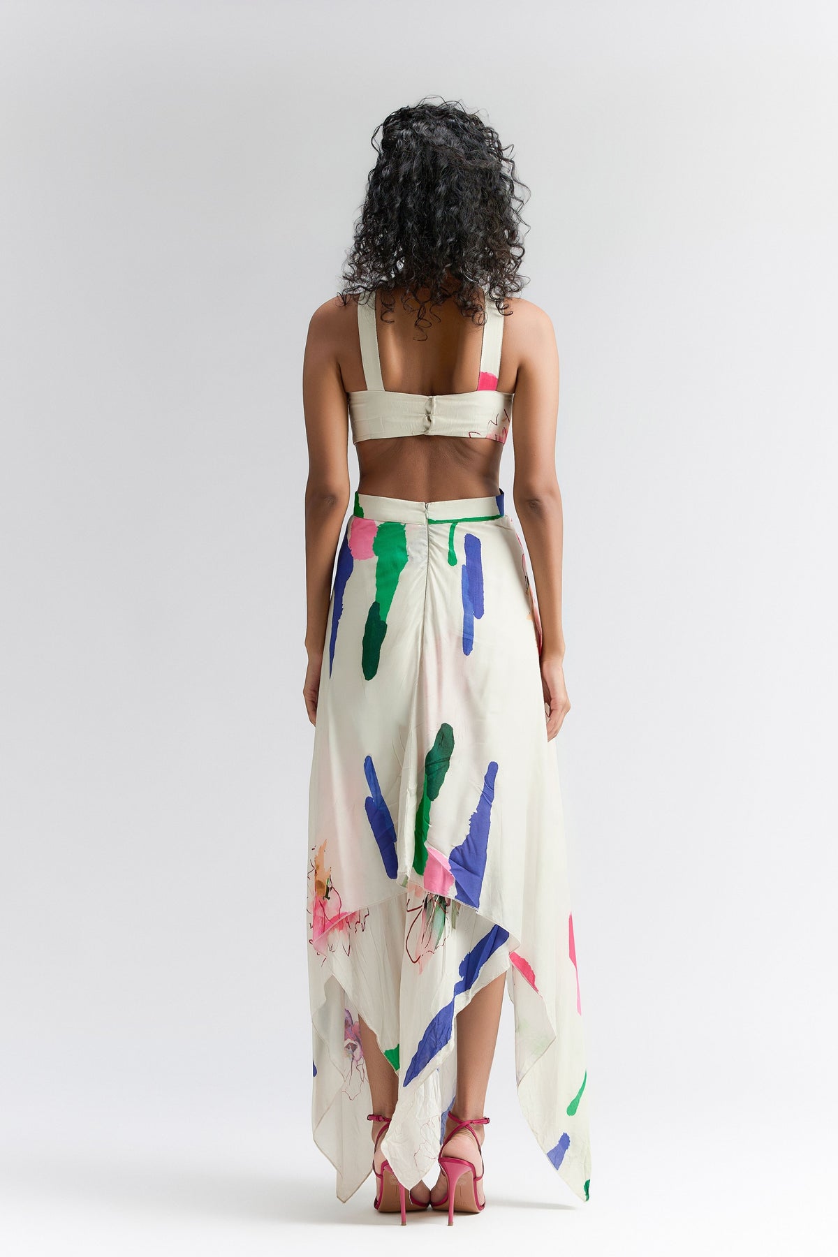 Colour Splash Printed Dress