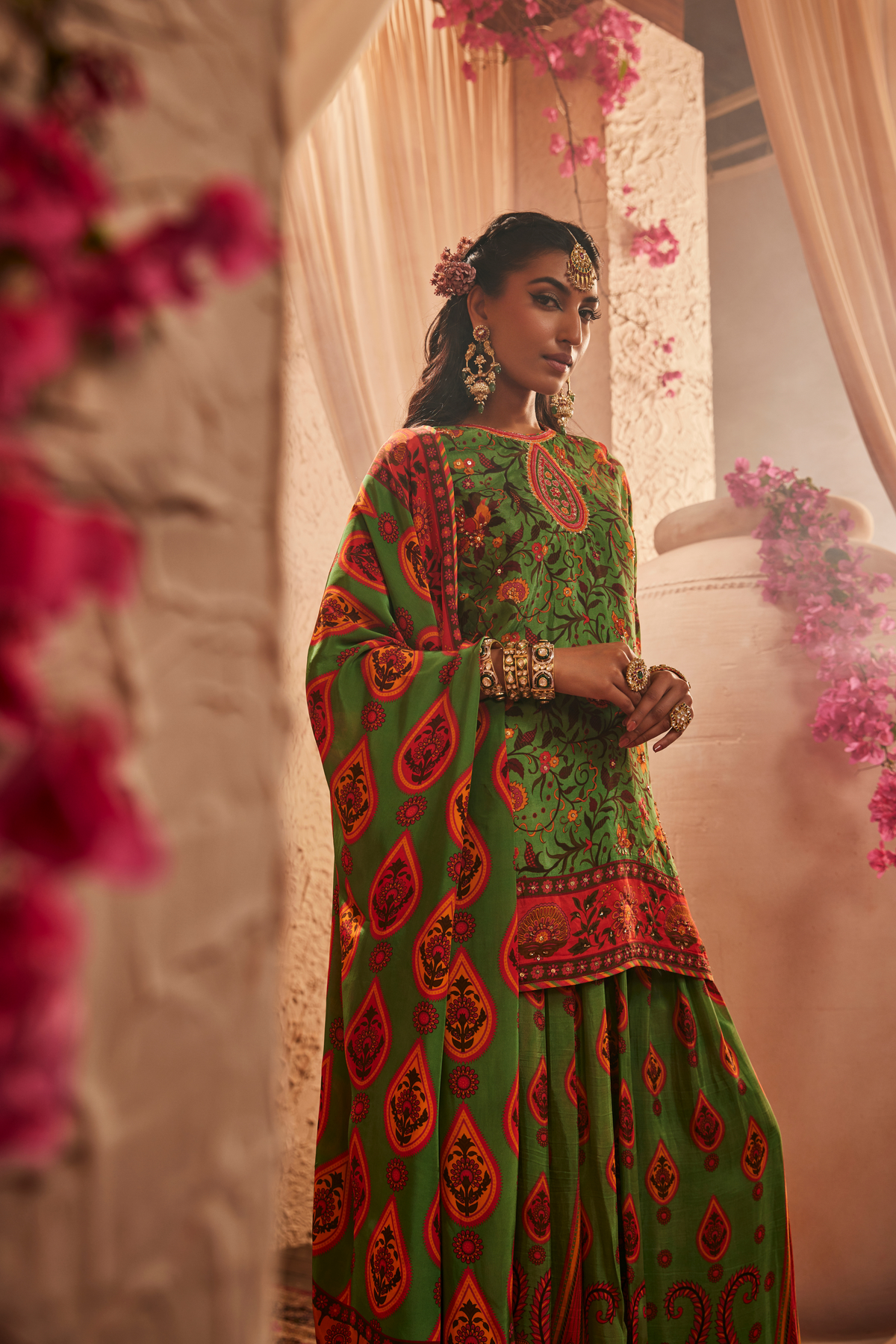 Ren Embroidered Sharara Set