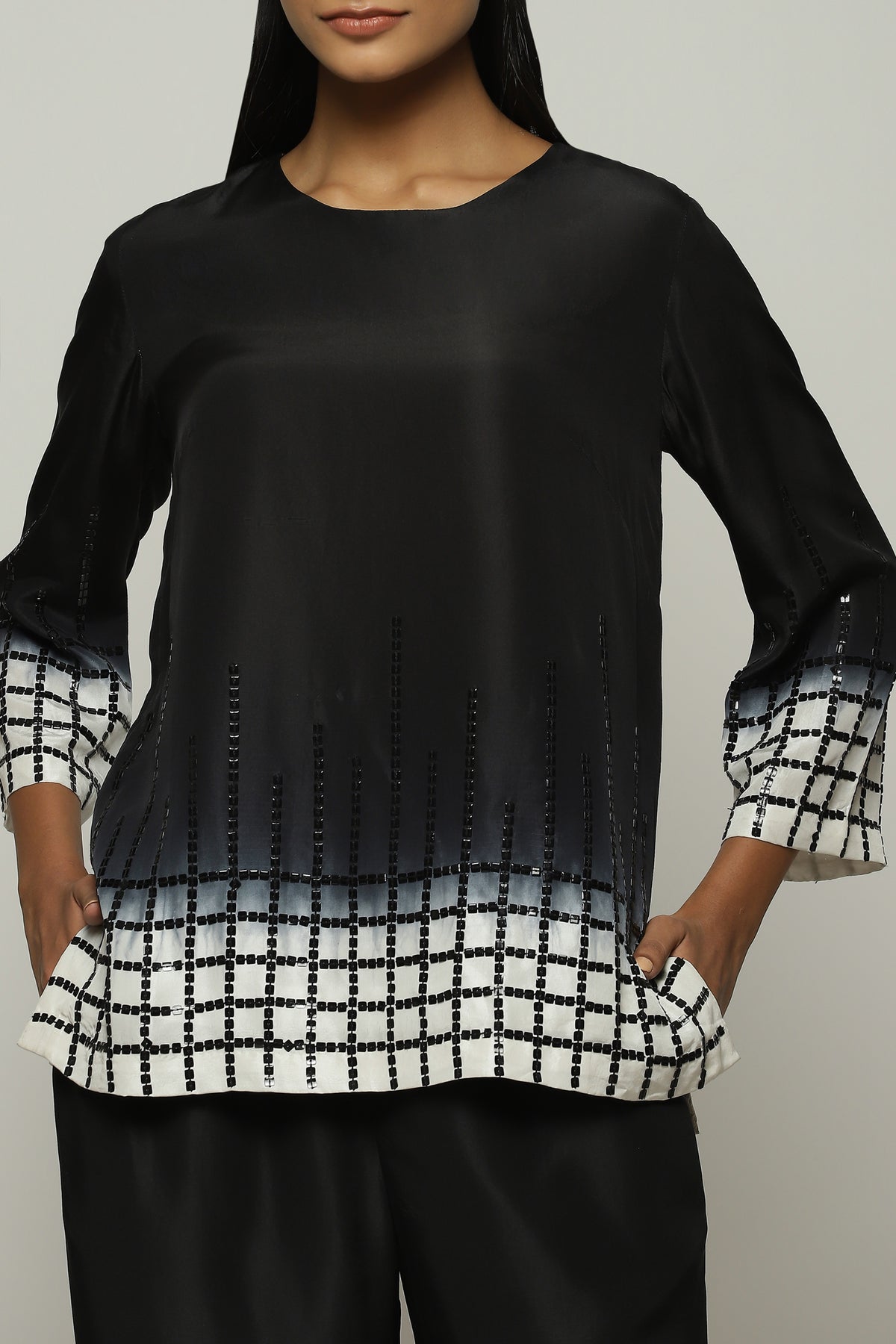 Checks Sequins Tunic