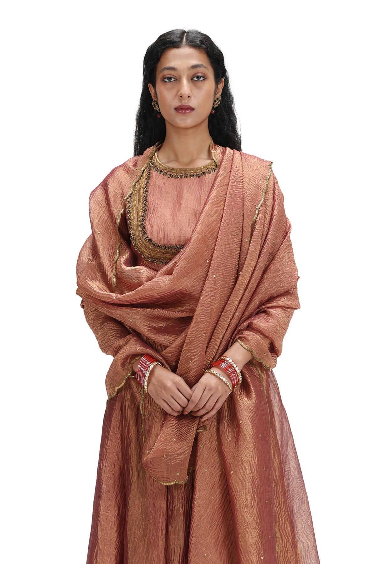 Manorama Burnt Peach Lehenga Set