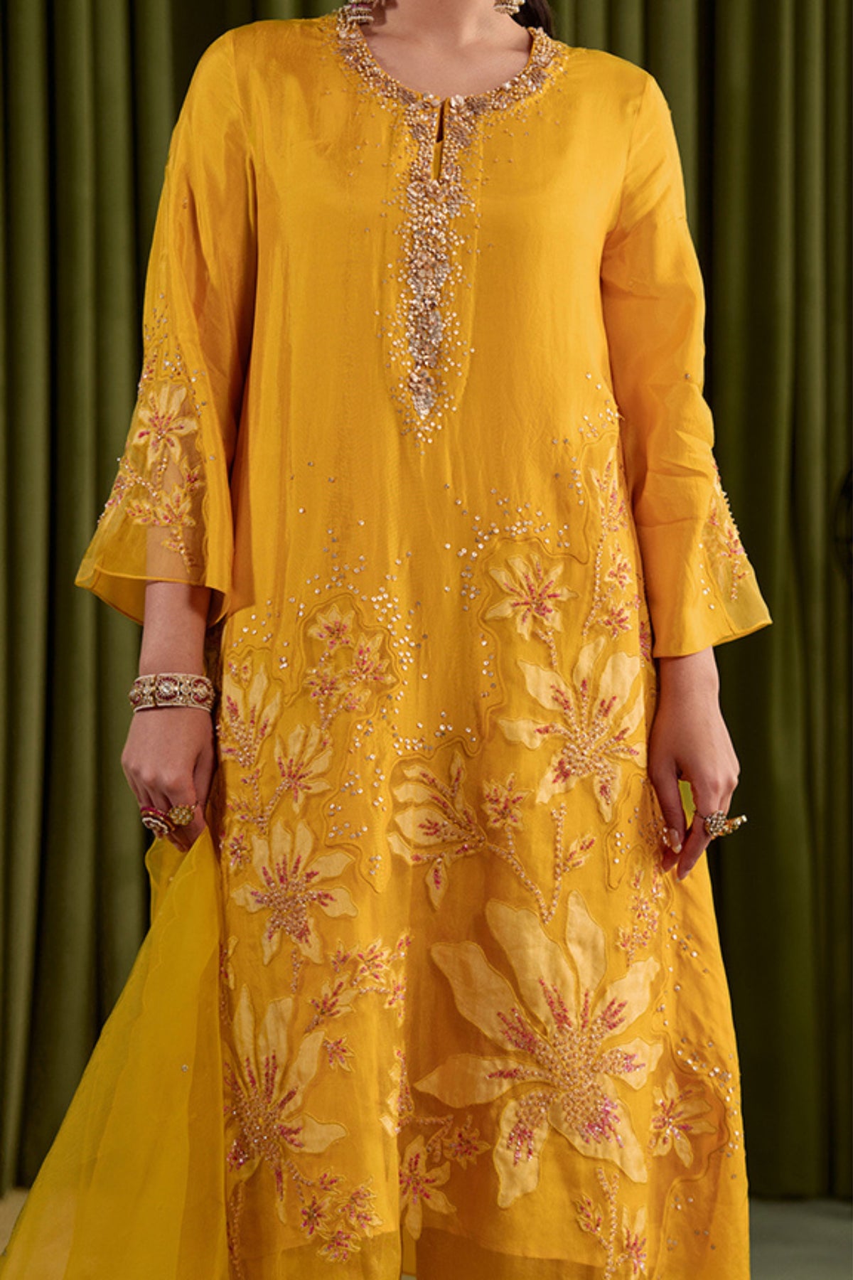 Golden Yellow Magnolia Kurta Set