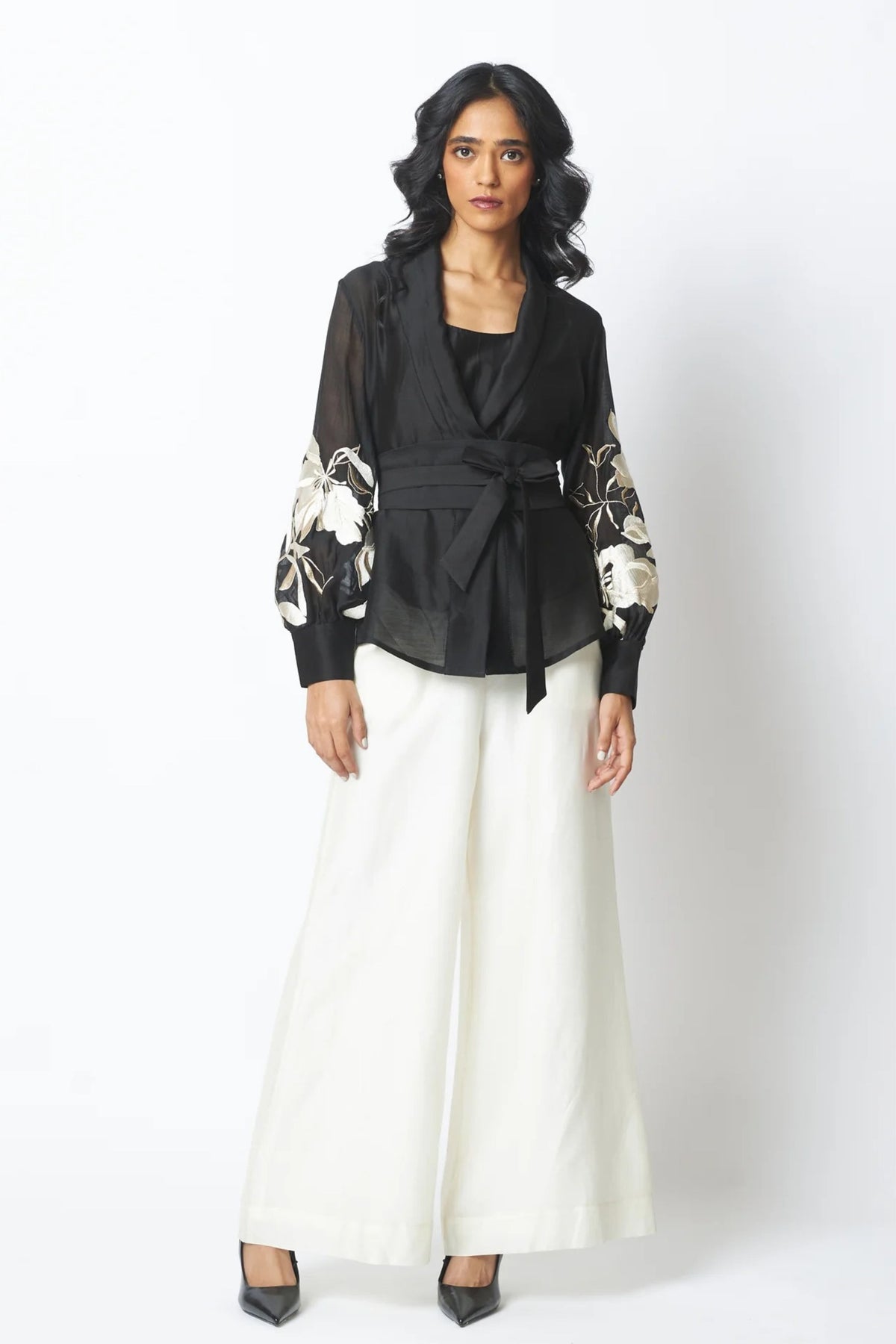 Black White Reva Blazer Set