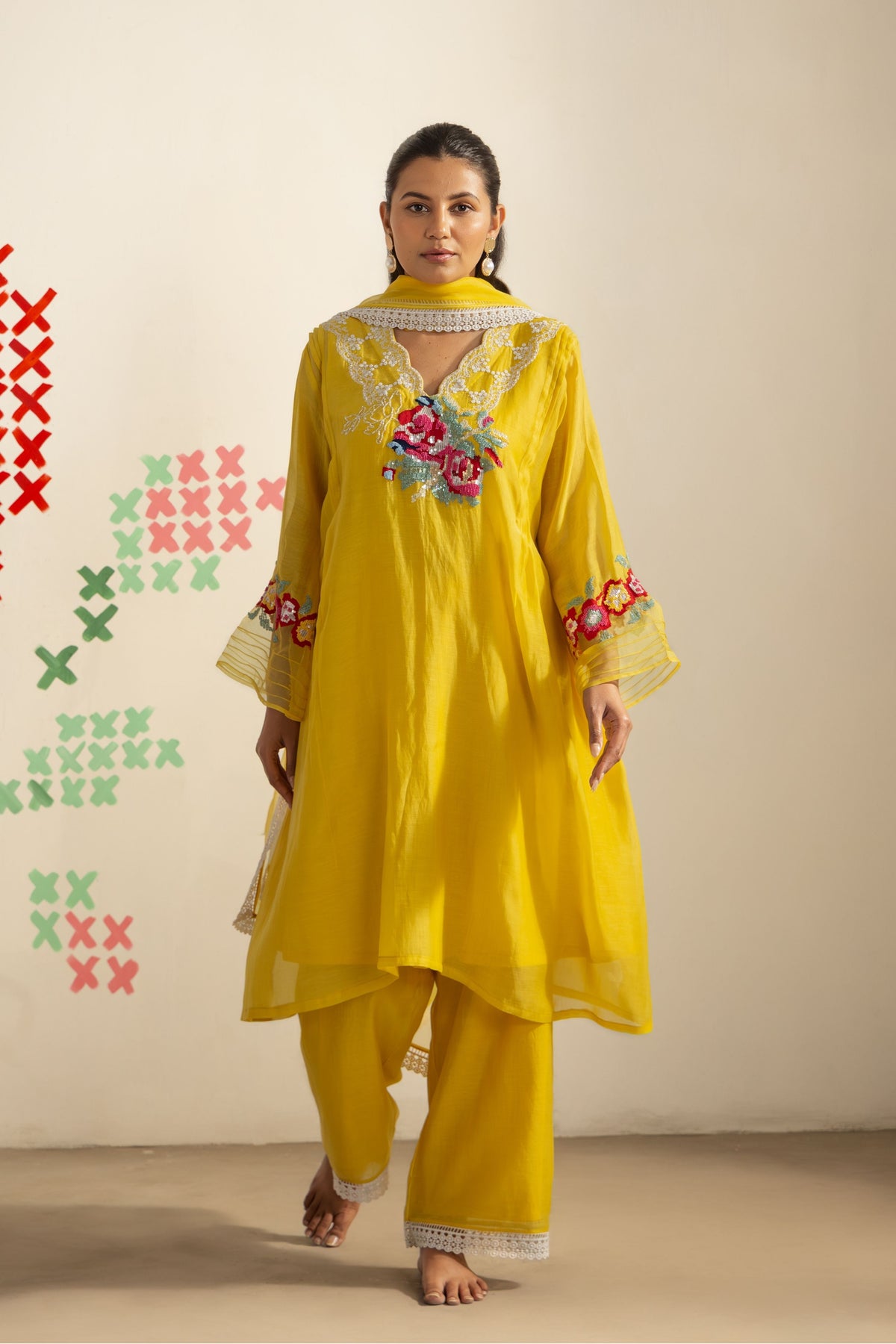 Yellow Tulip Kurta Set