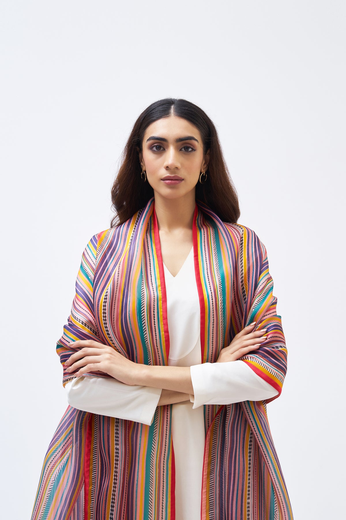 Charley Stripe Technicolour Dupatta