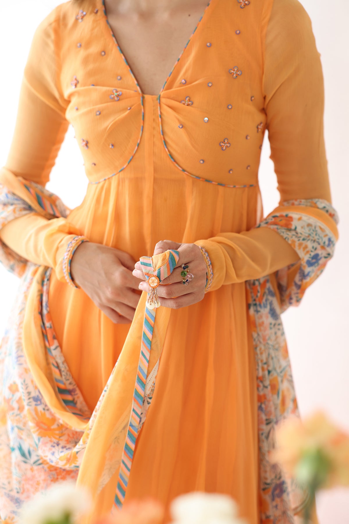 Zesty Anarkali Set