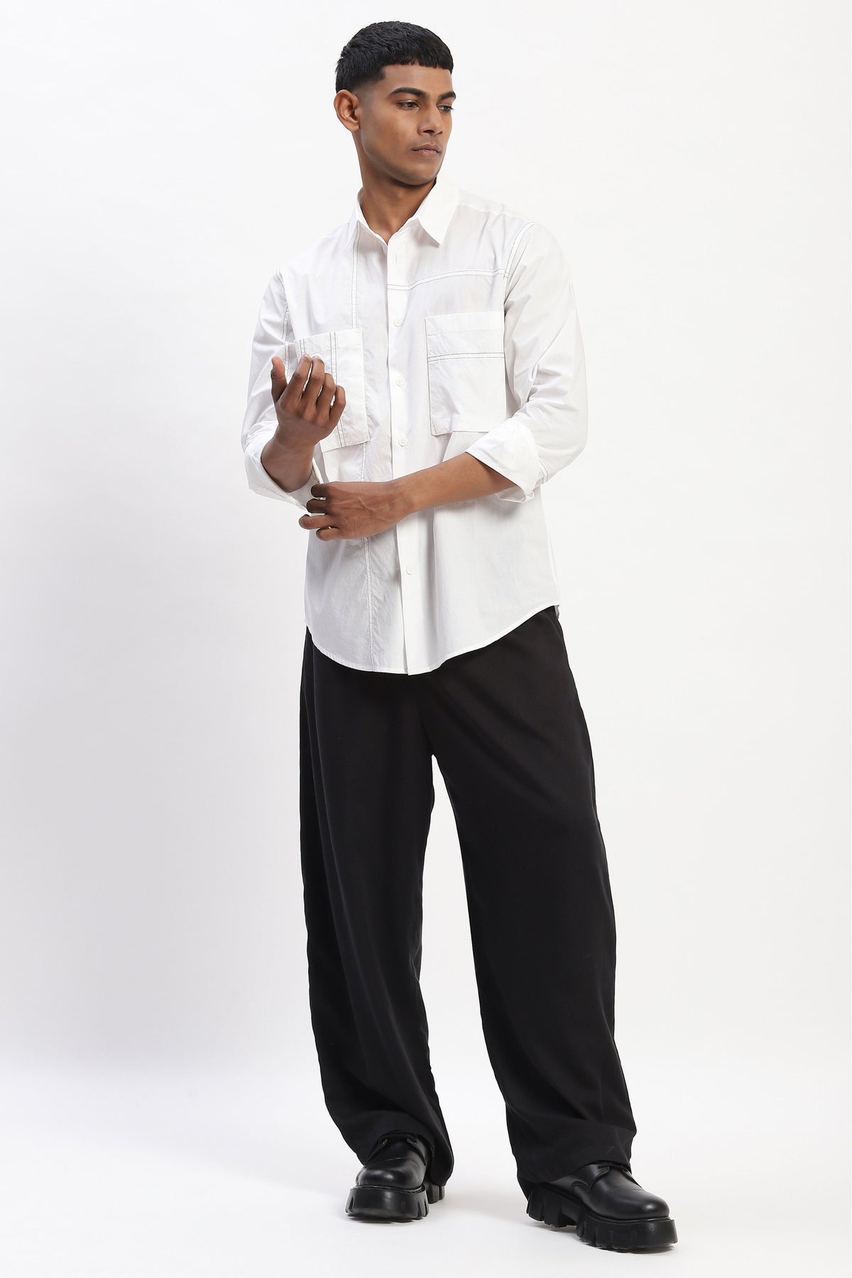 Tonal Patchwork Shirt
