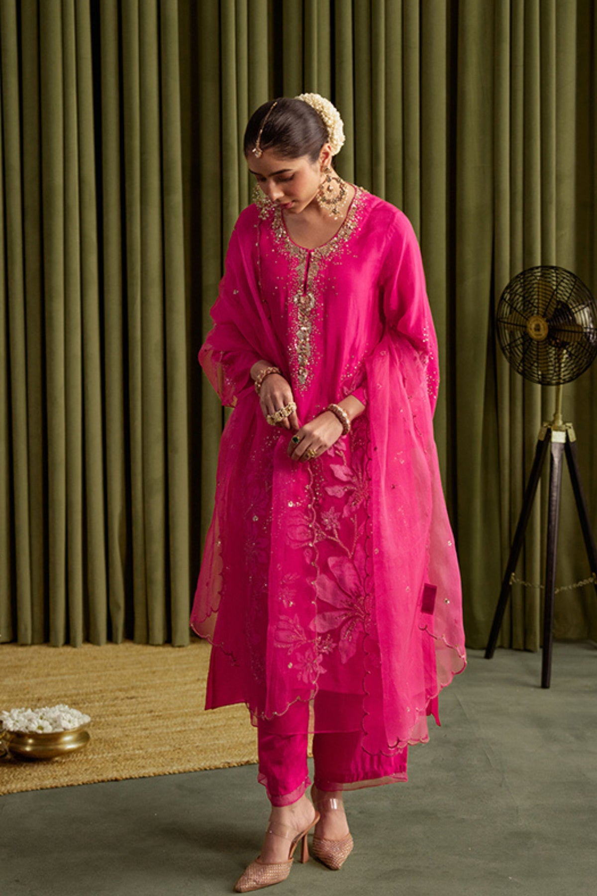 Hot Pink Magnolia Kurta Set