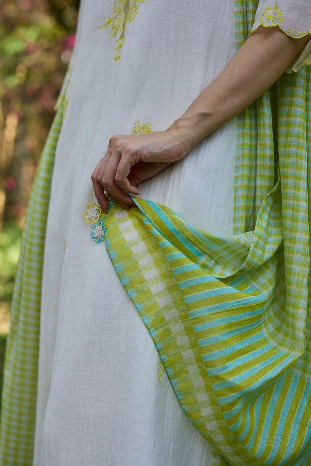 Crossroads Lime Dupatta