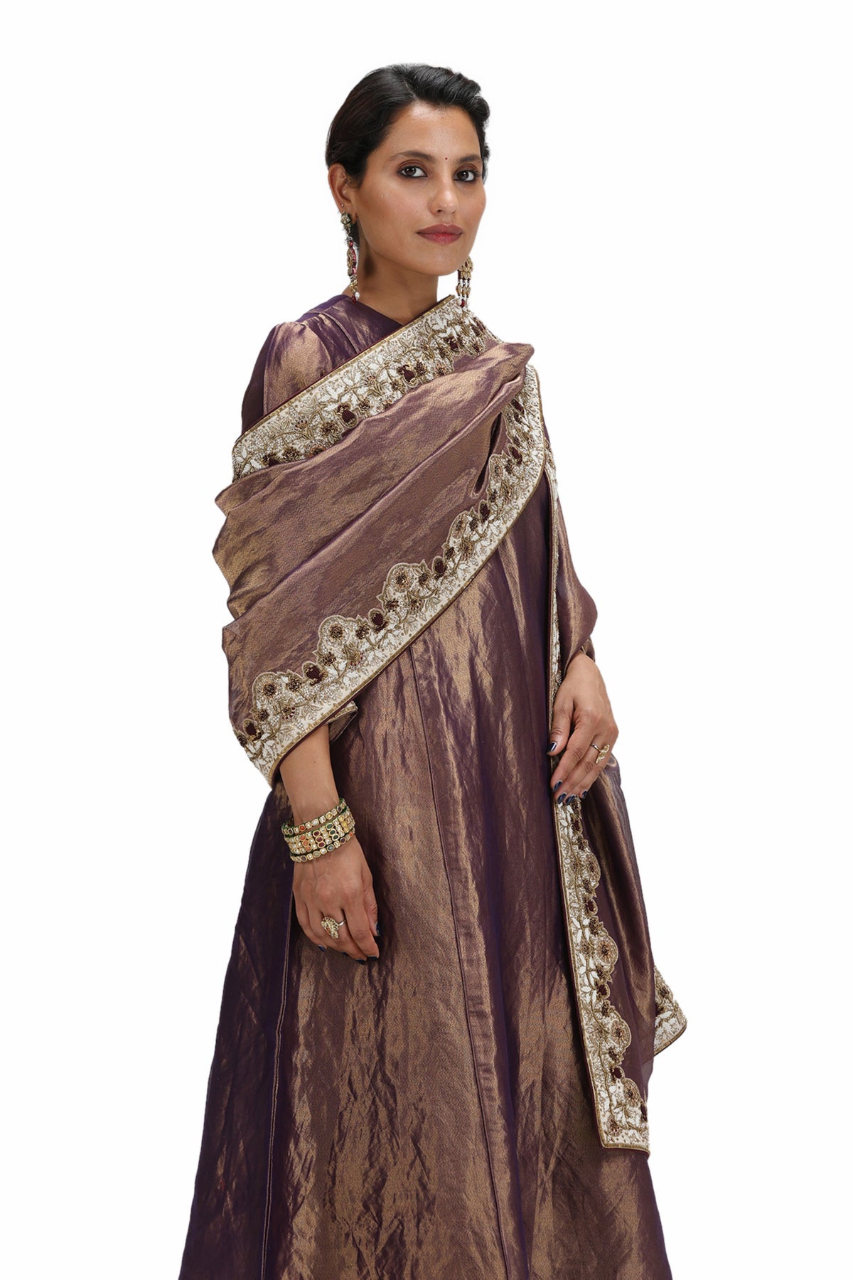 Kulina Dark Purple Kurta Set