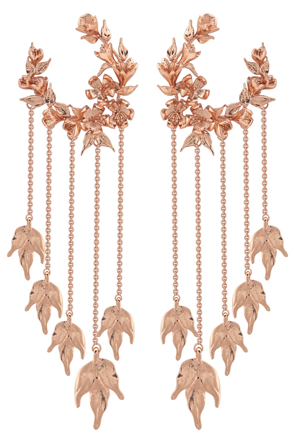 Rose gold wreath of eros earrings