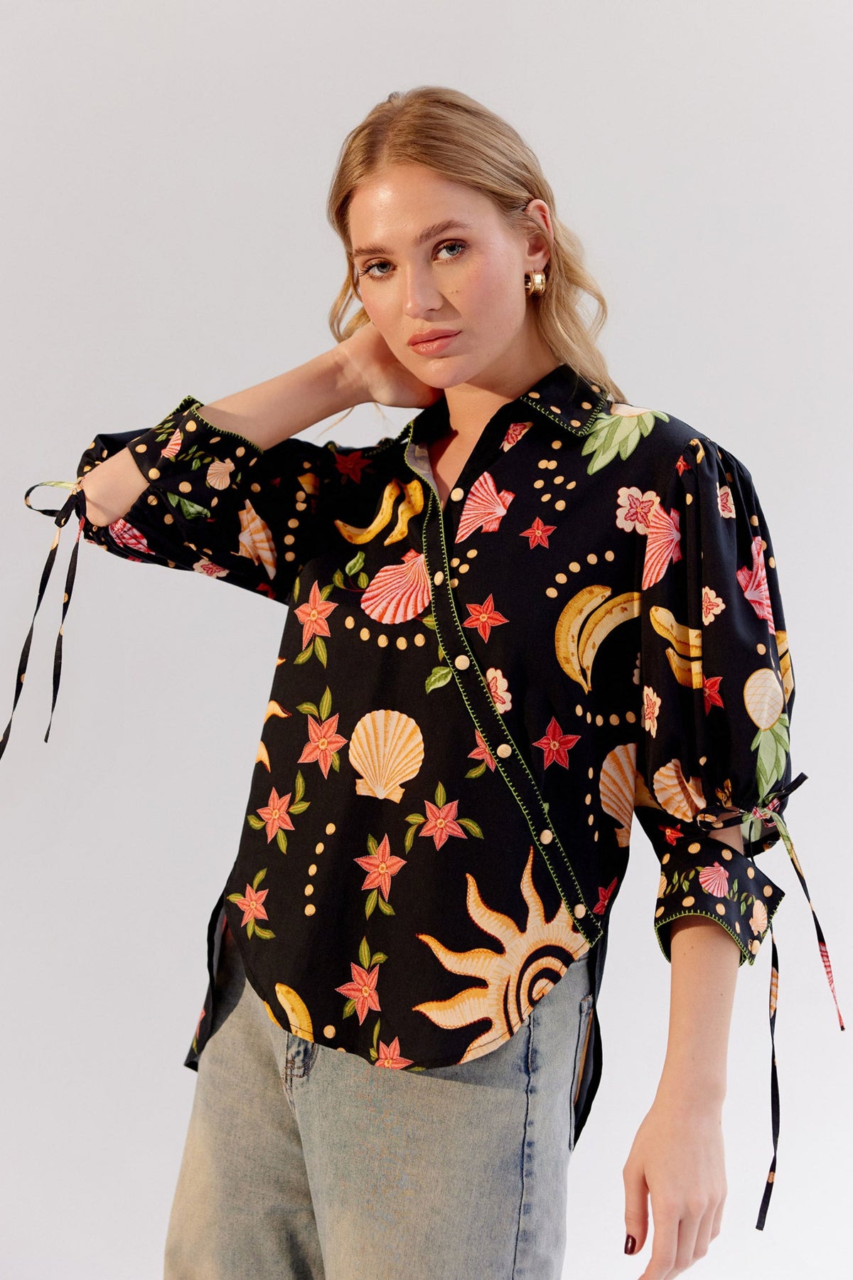 Seashell Black Brie Shirt