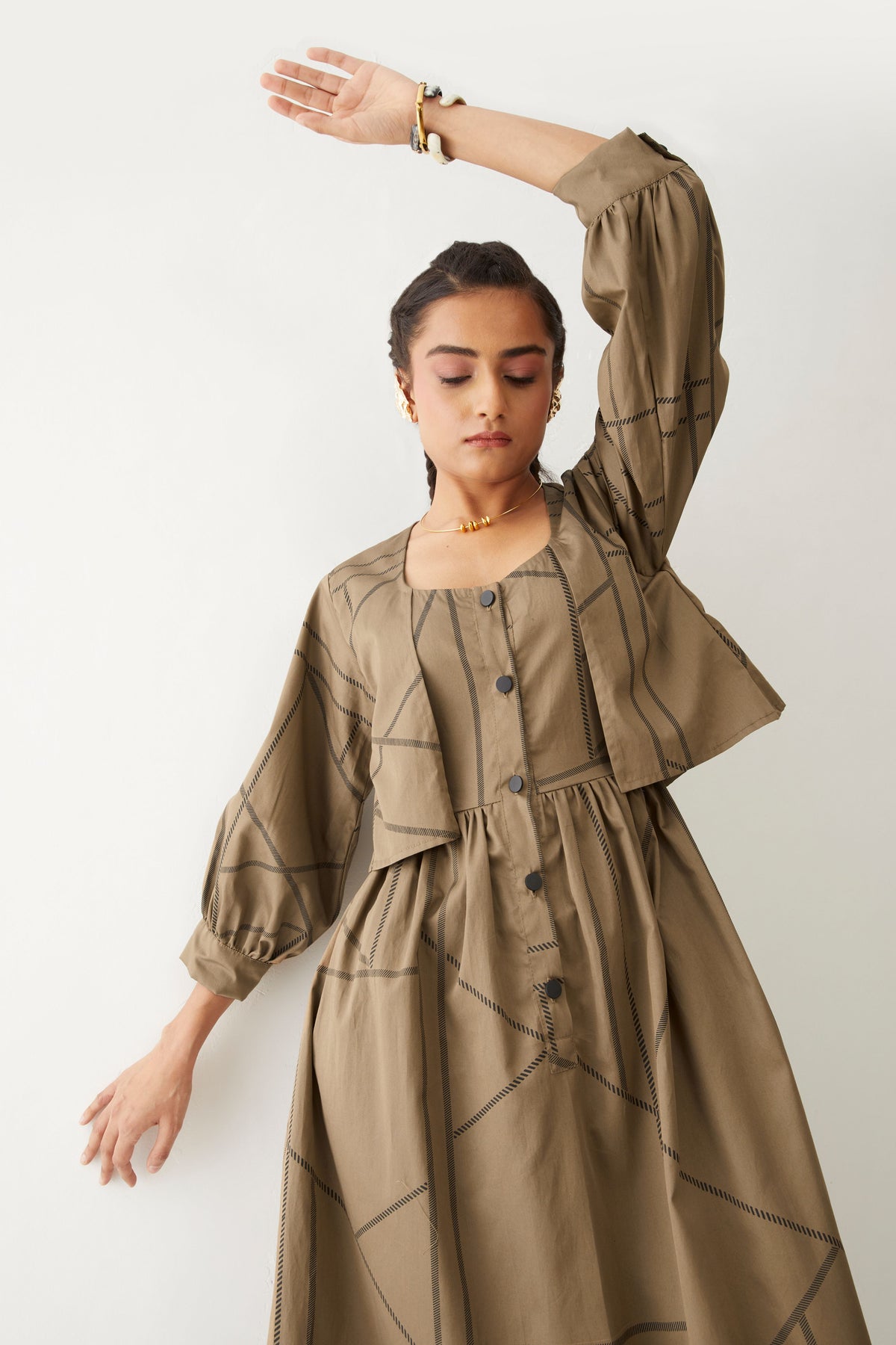 Bonobo Dress With Pipeline Print