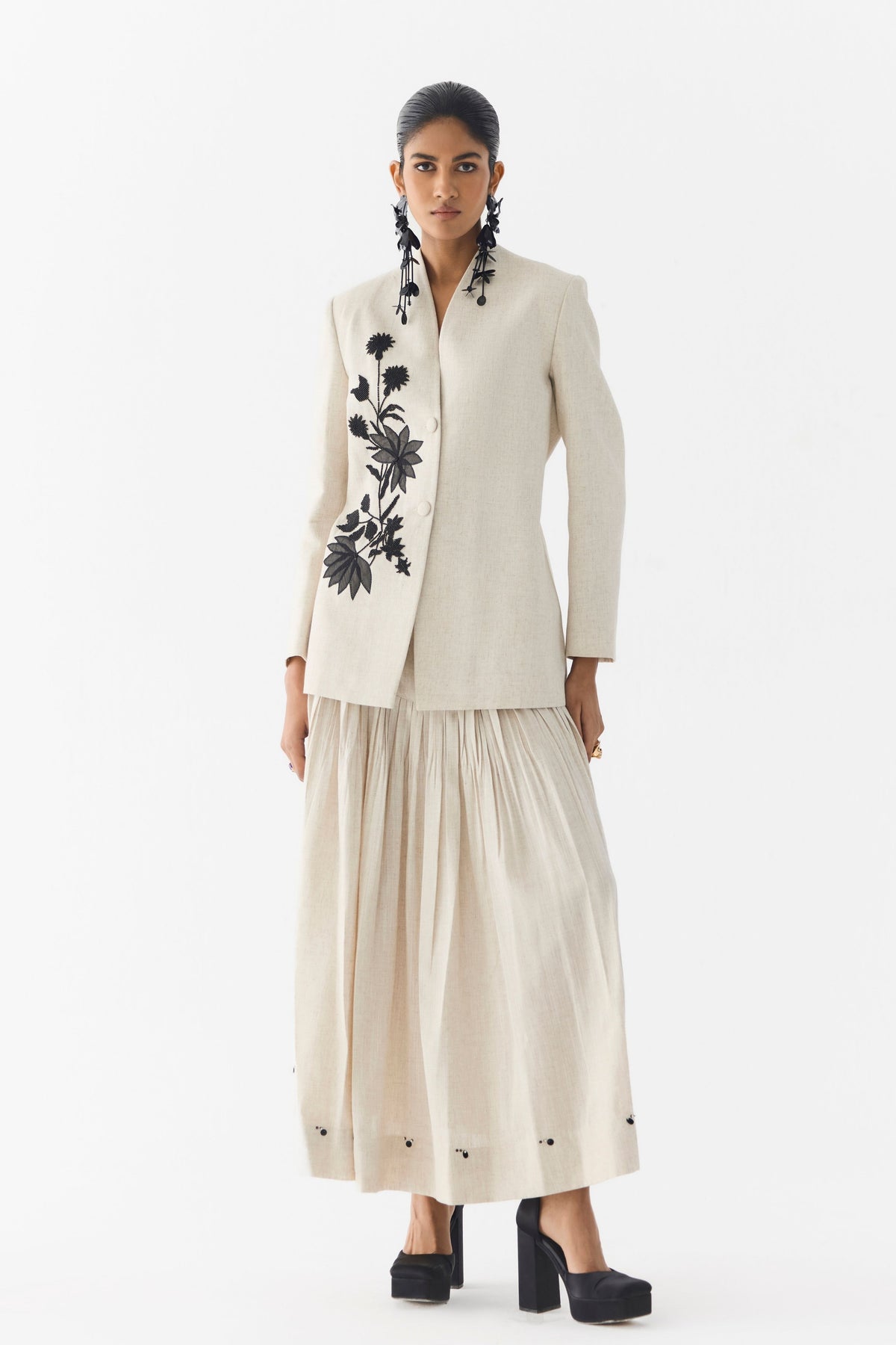 Tiger Lily Linen Blazer & Skirt