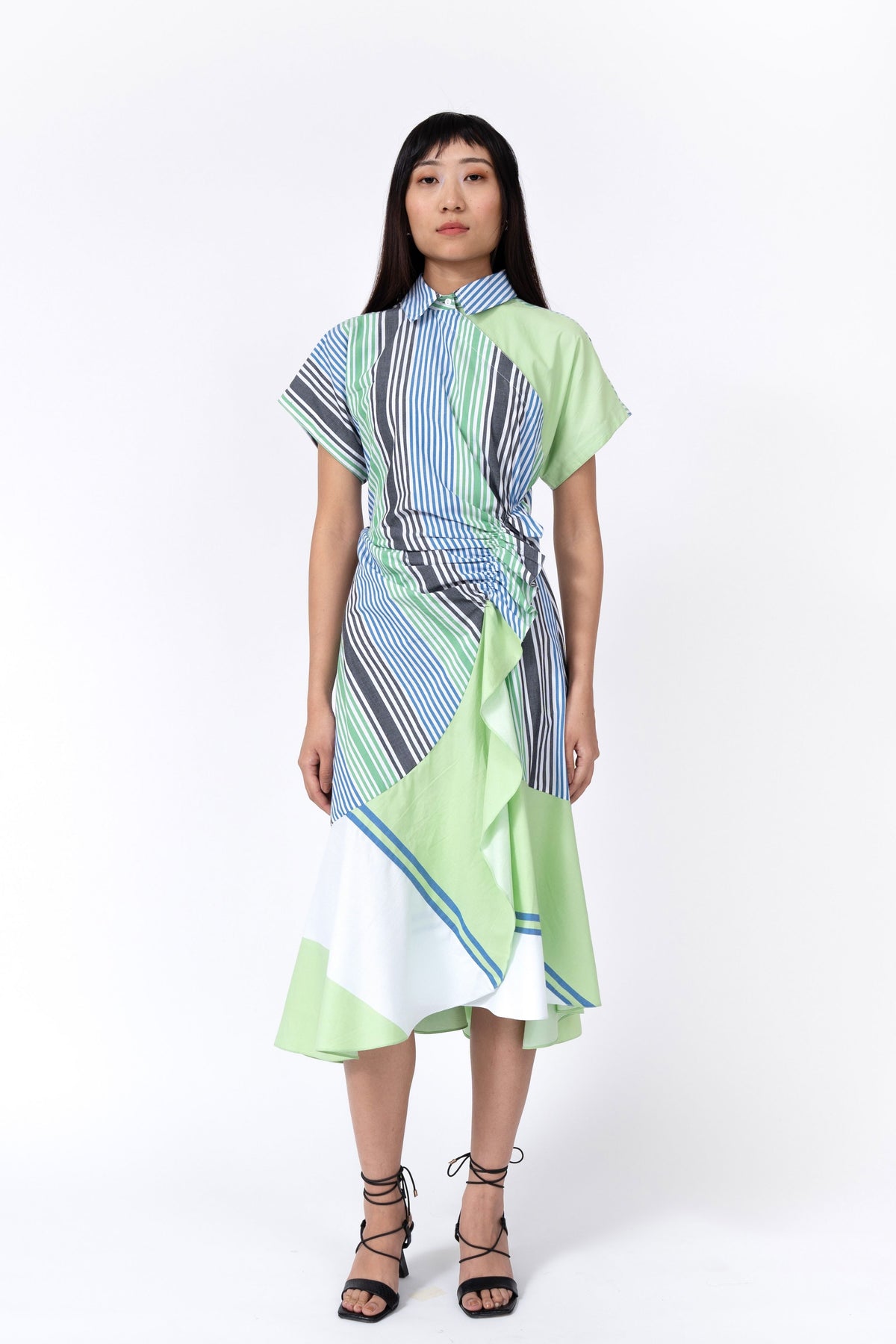 Multi Stripe Scrunch Dress