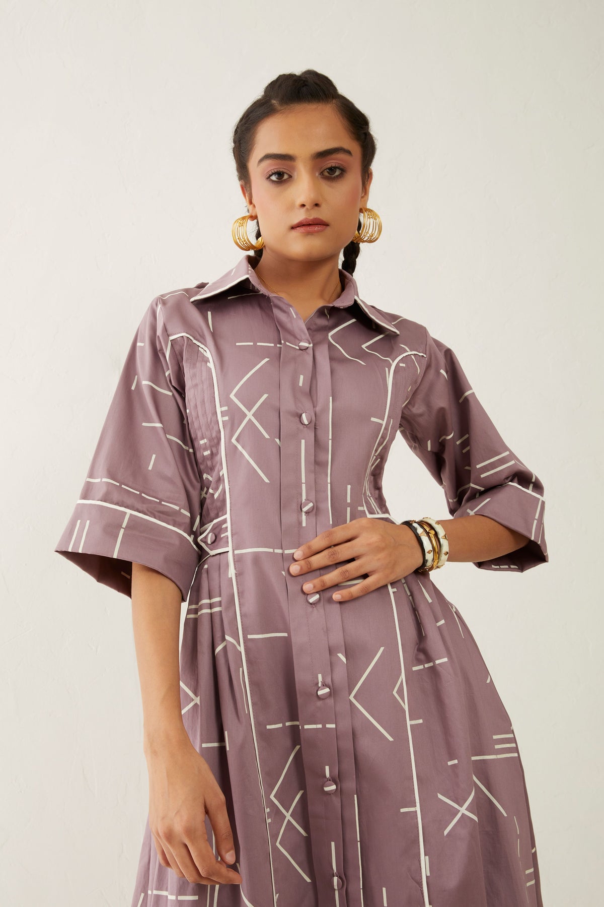 Amelia Dress In Contra Print
