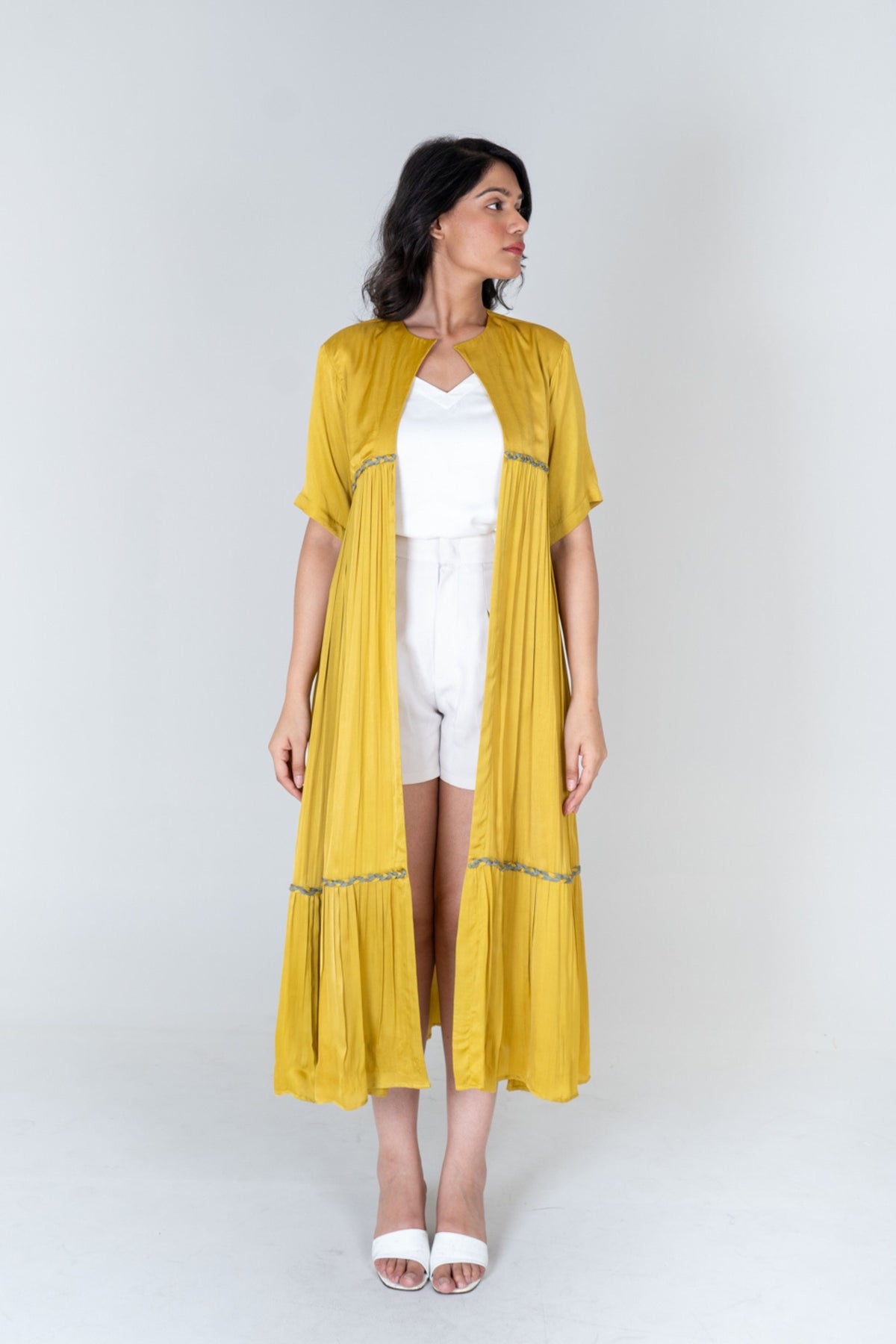Yellow-green Long Cape