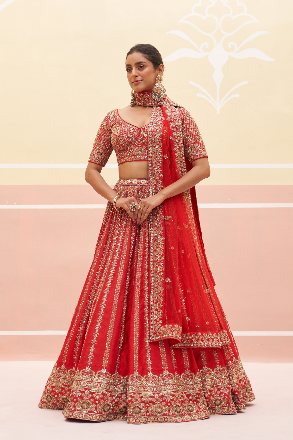 Raw Silk Lehenga Set