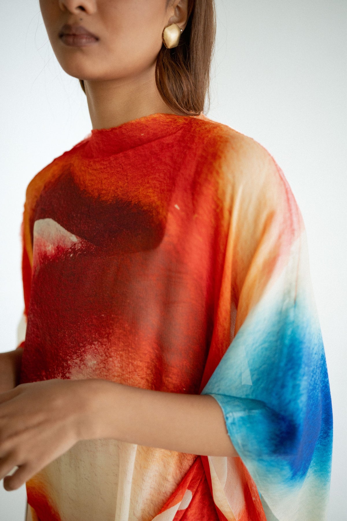 Tie Up Printed Kaftan