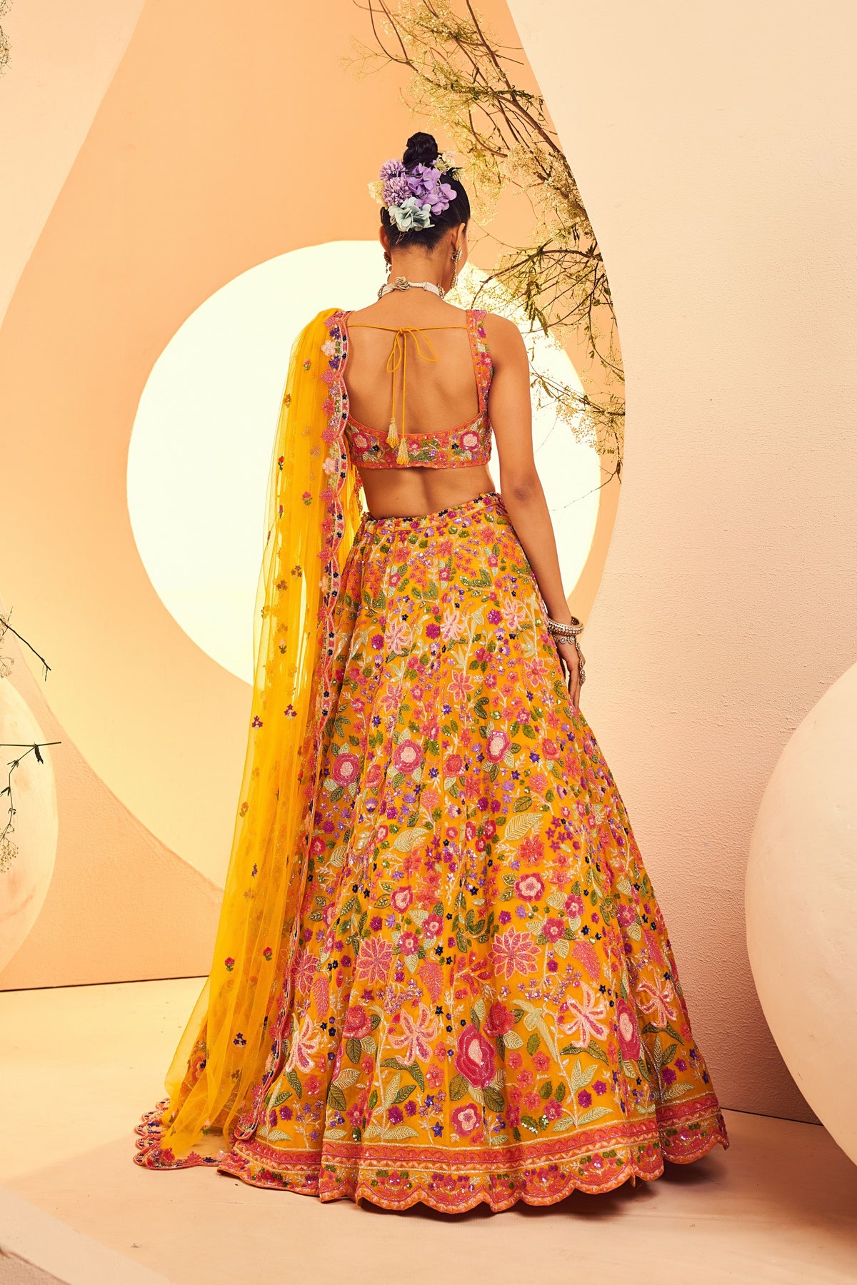 Yellow Multi Lehenga