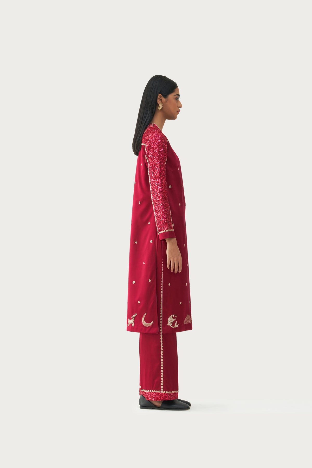 Cosmic Mulberry kurta pant set