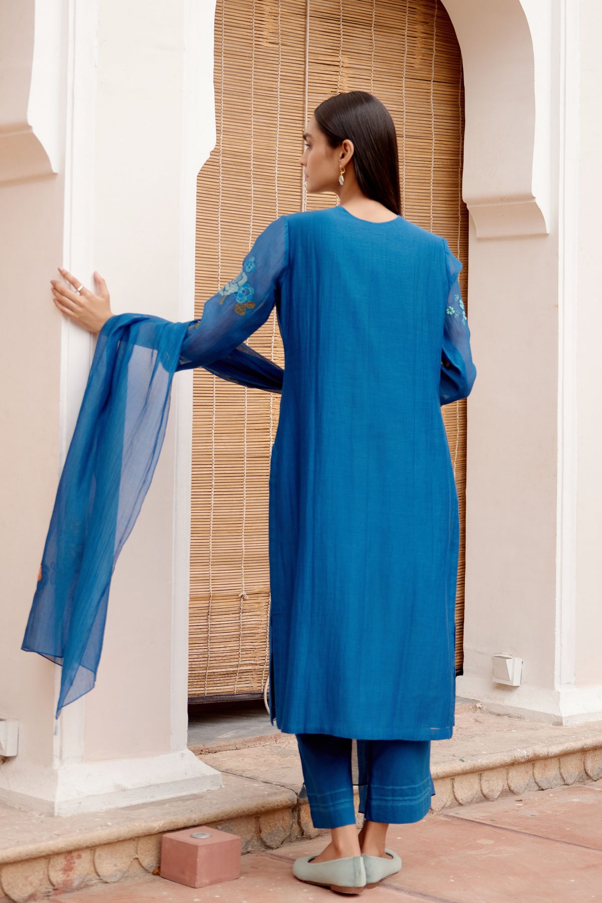 Sapphire Floral Embroidered Kurta Set