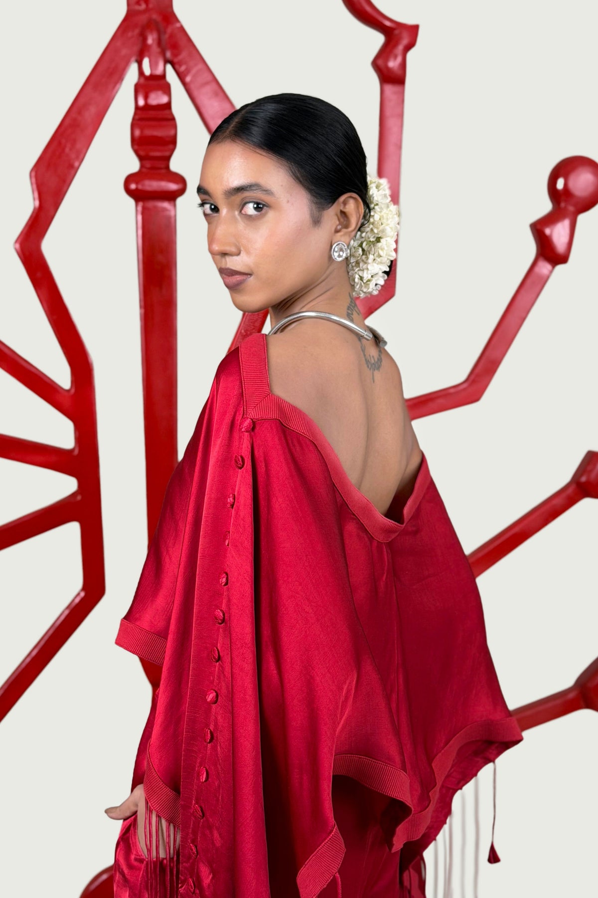 Red Kaya Kaftan