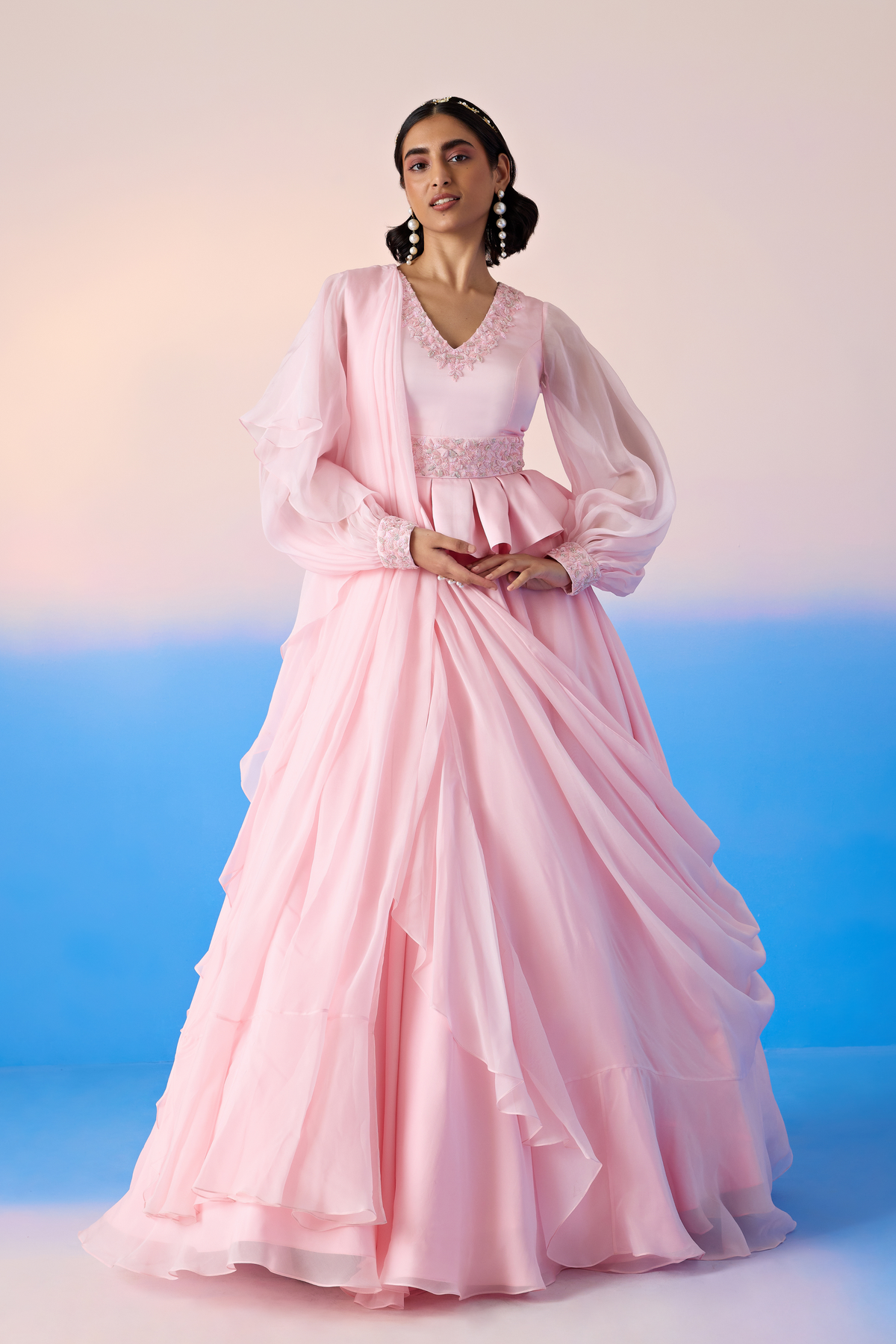 Carnation Pink Skirt Set