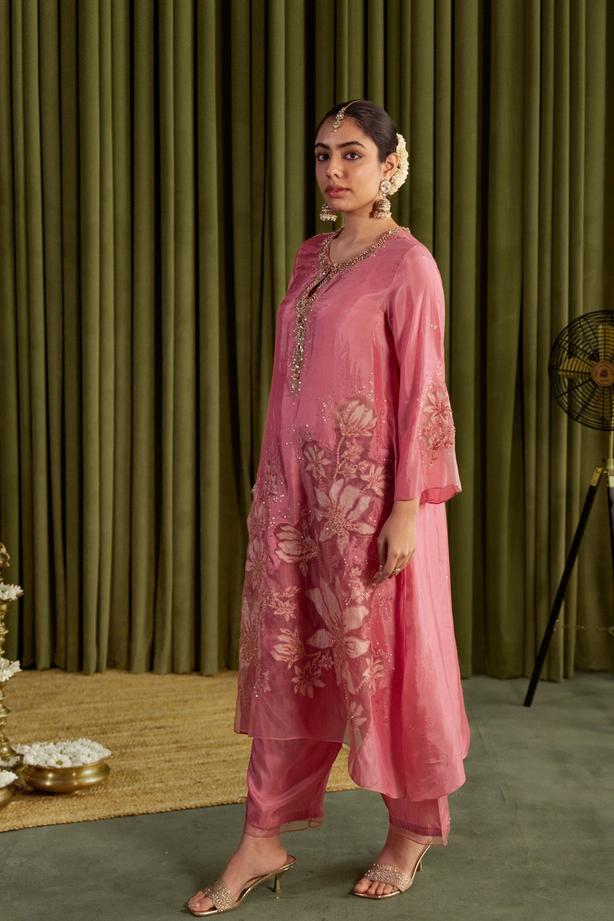 Rose Pink Magnolia Kurta Set