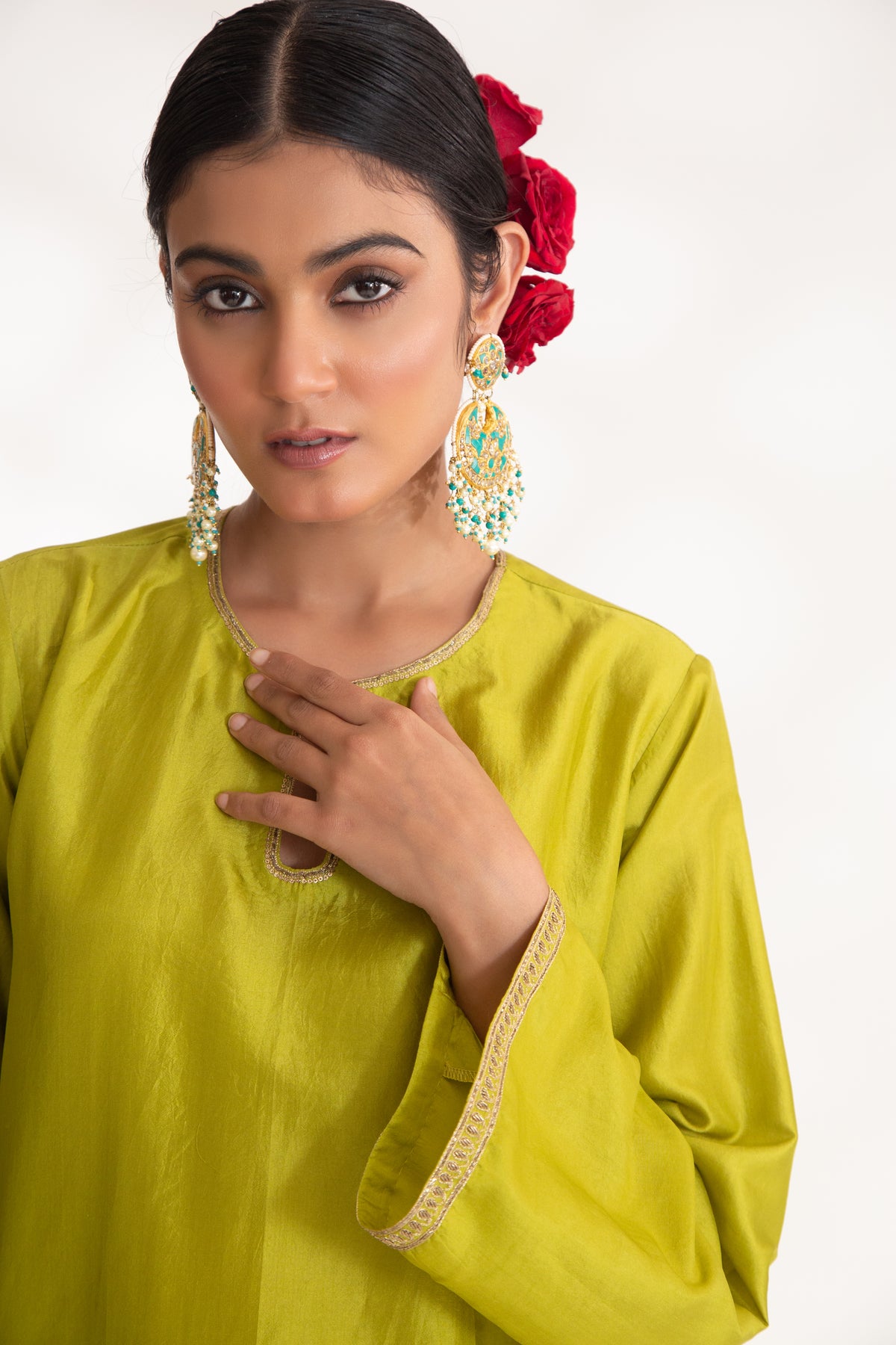 Mango Green Aavya Tunic Set