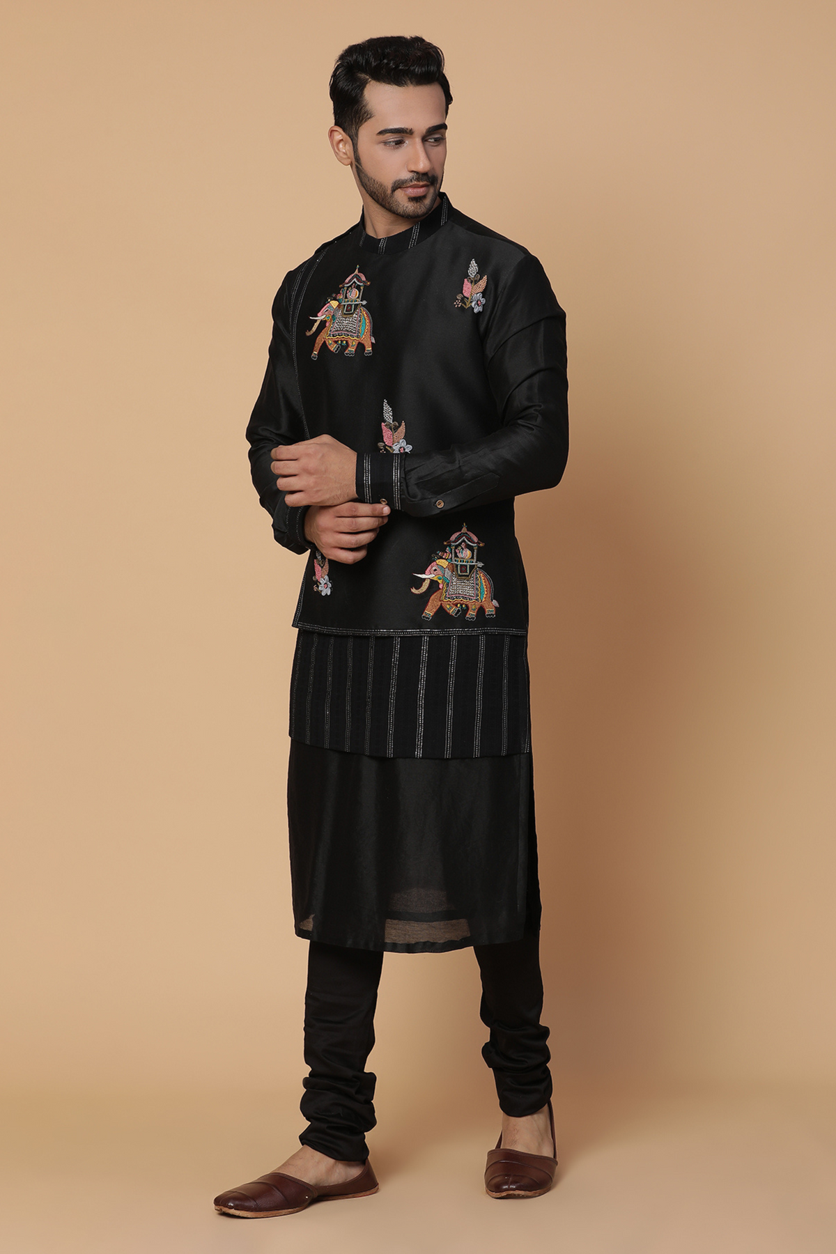 Black airawat kurta set