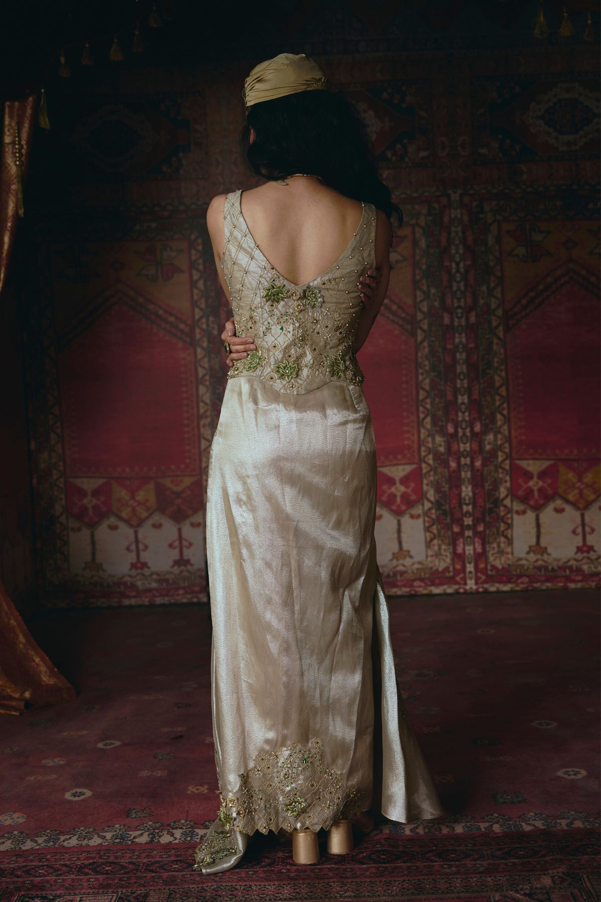Draped Skirt and Corset Set