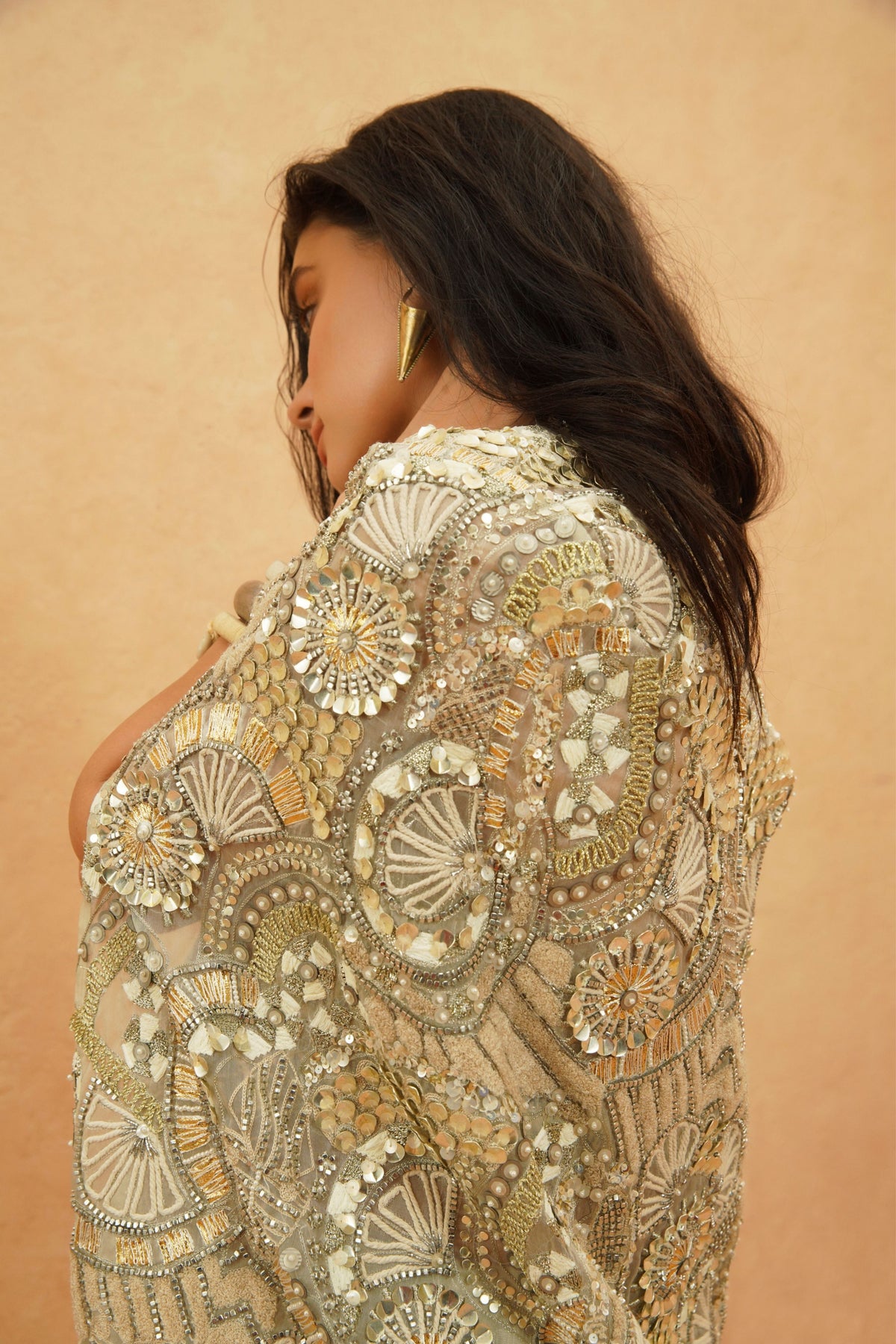 Imani Embellished Cape Set