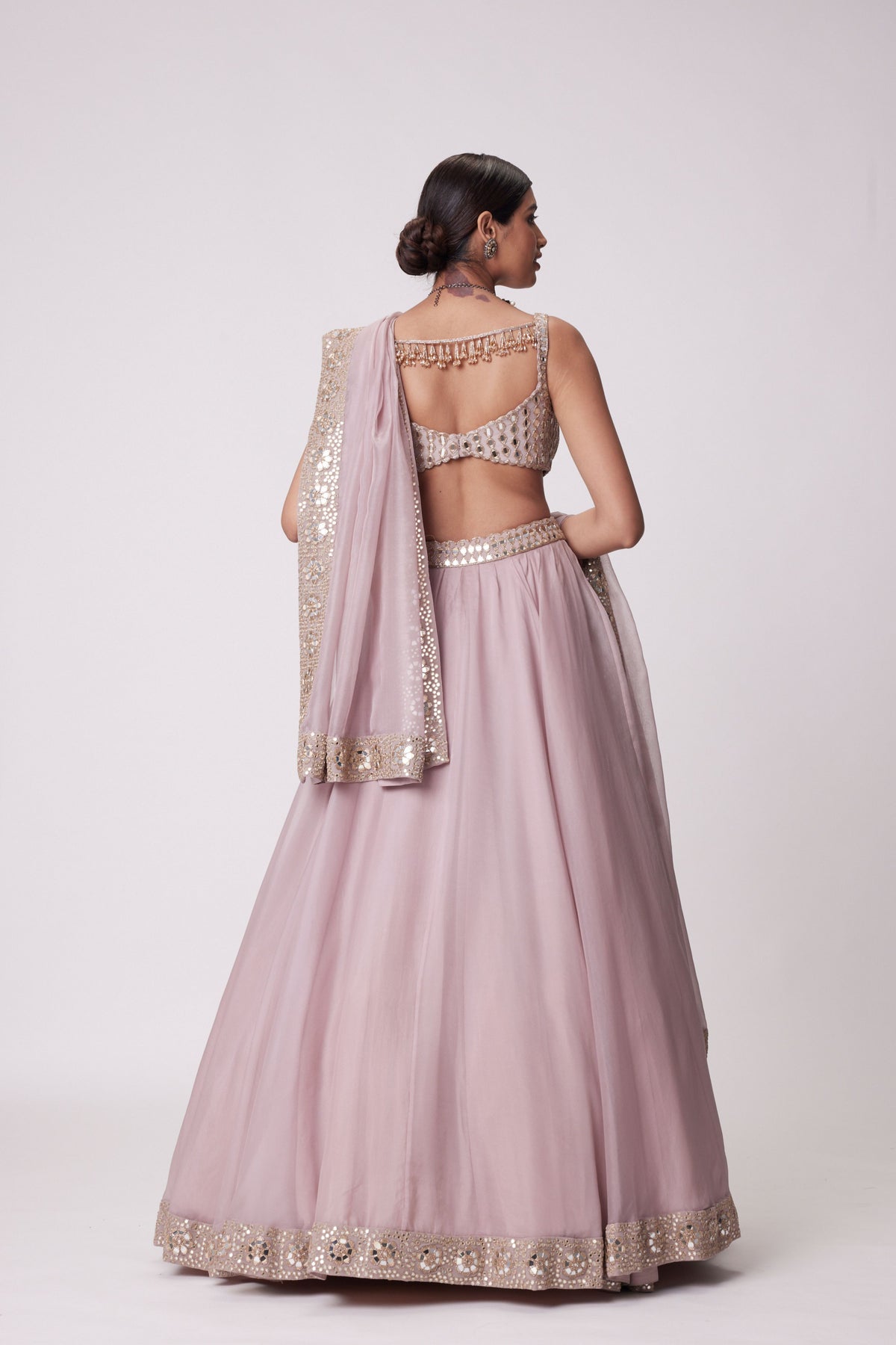 Ash Pink Lehenga Set