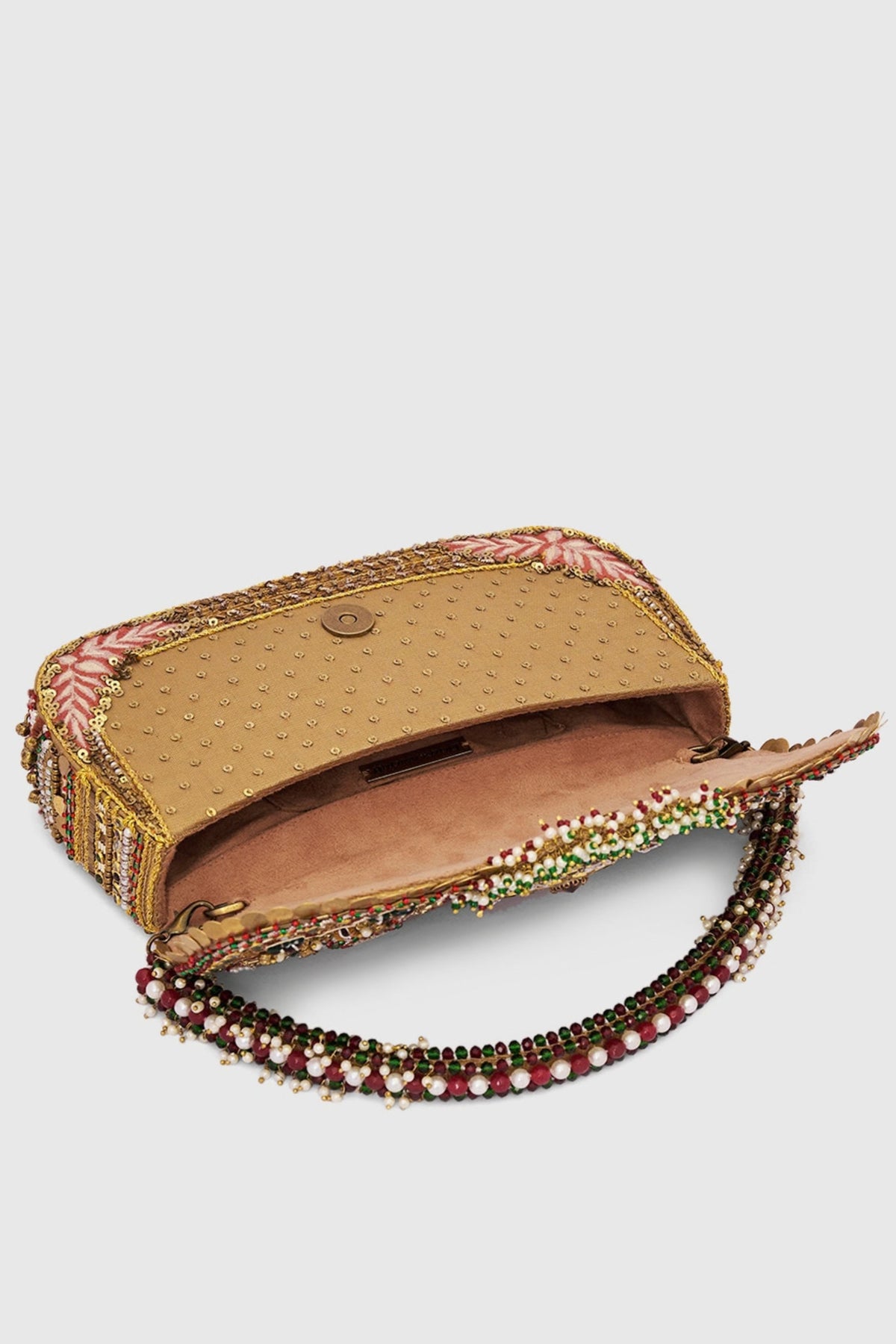 Gajah Flapover Gold  Clutch