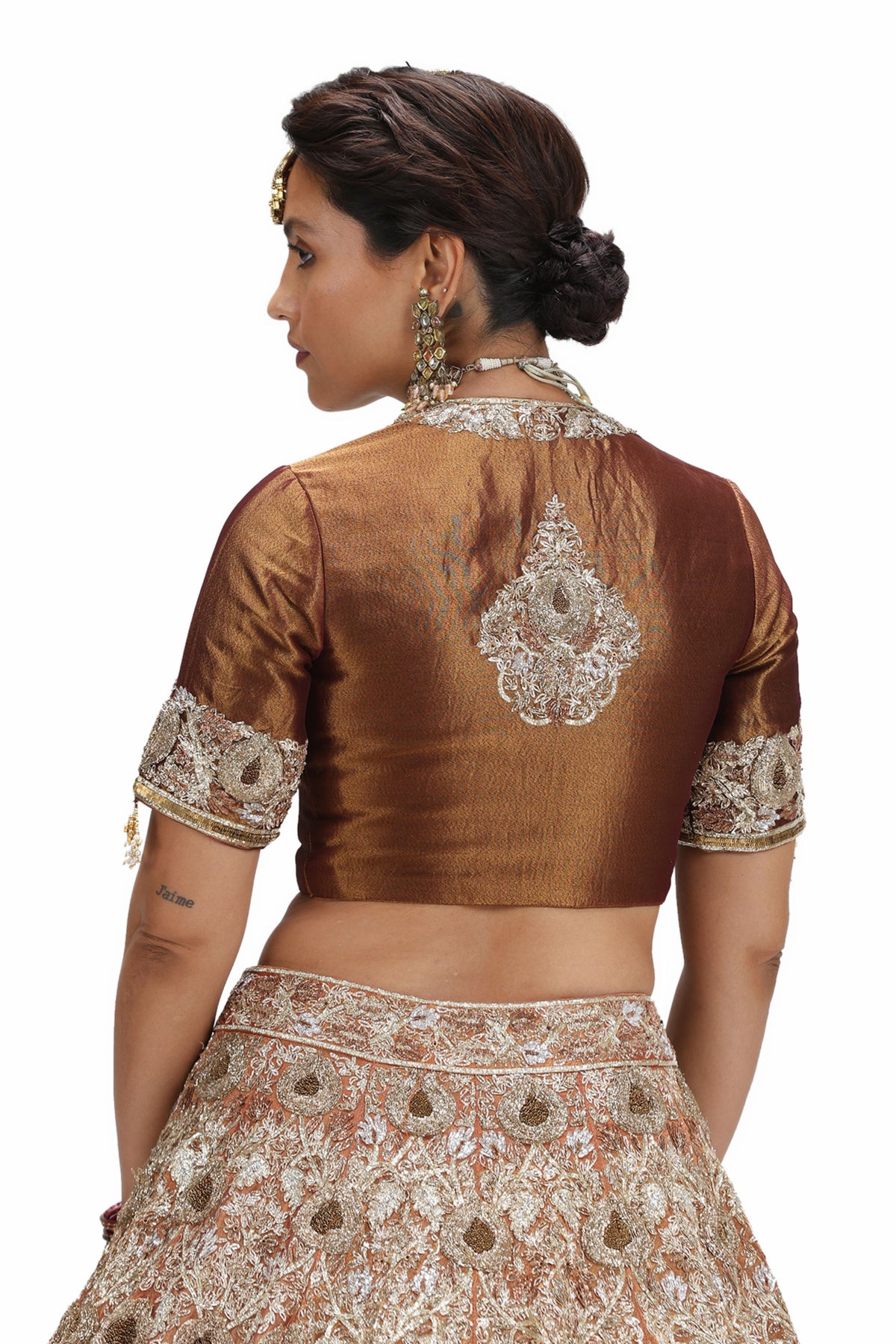 Malavika Garnet Lehenga Set