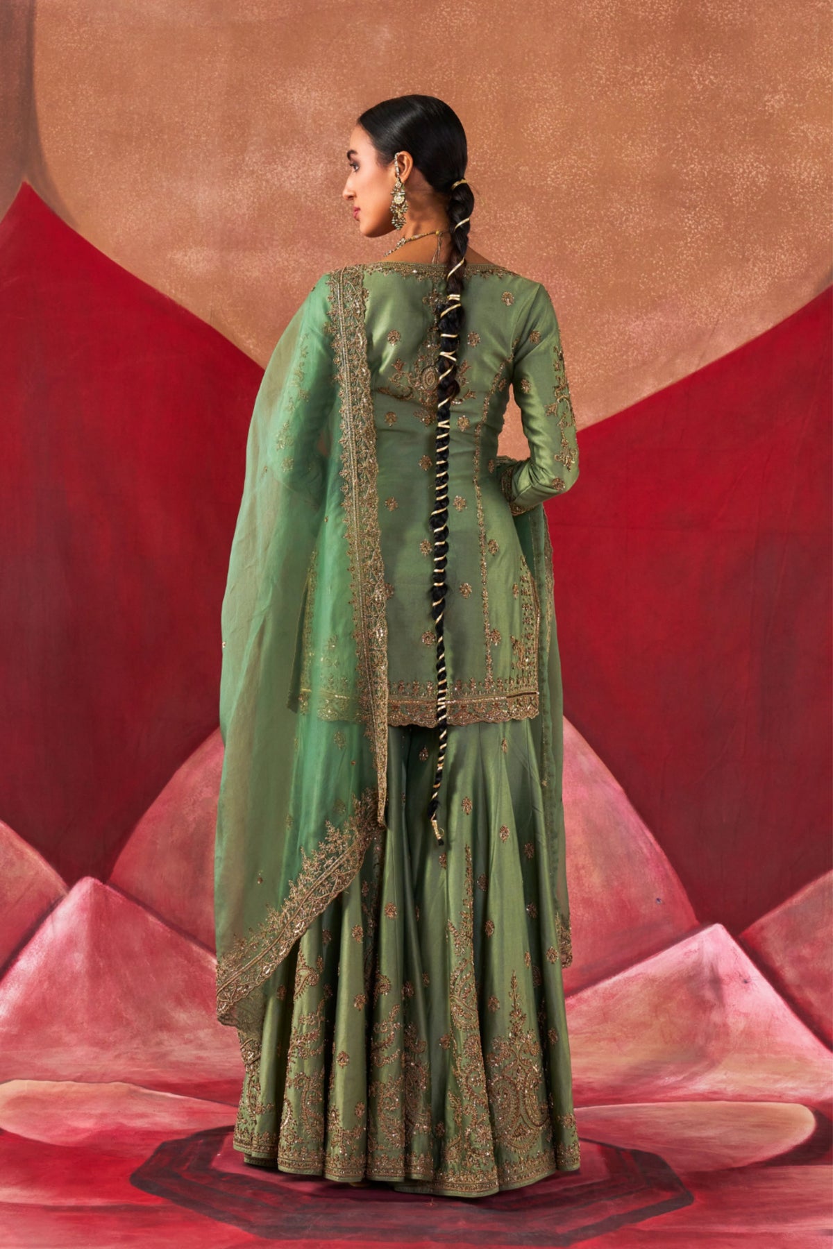 Chanderi Silk Sharara Set