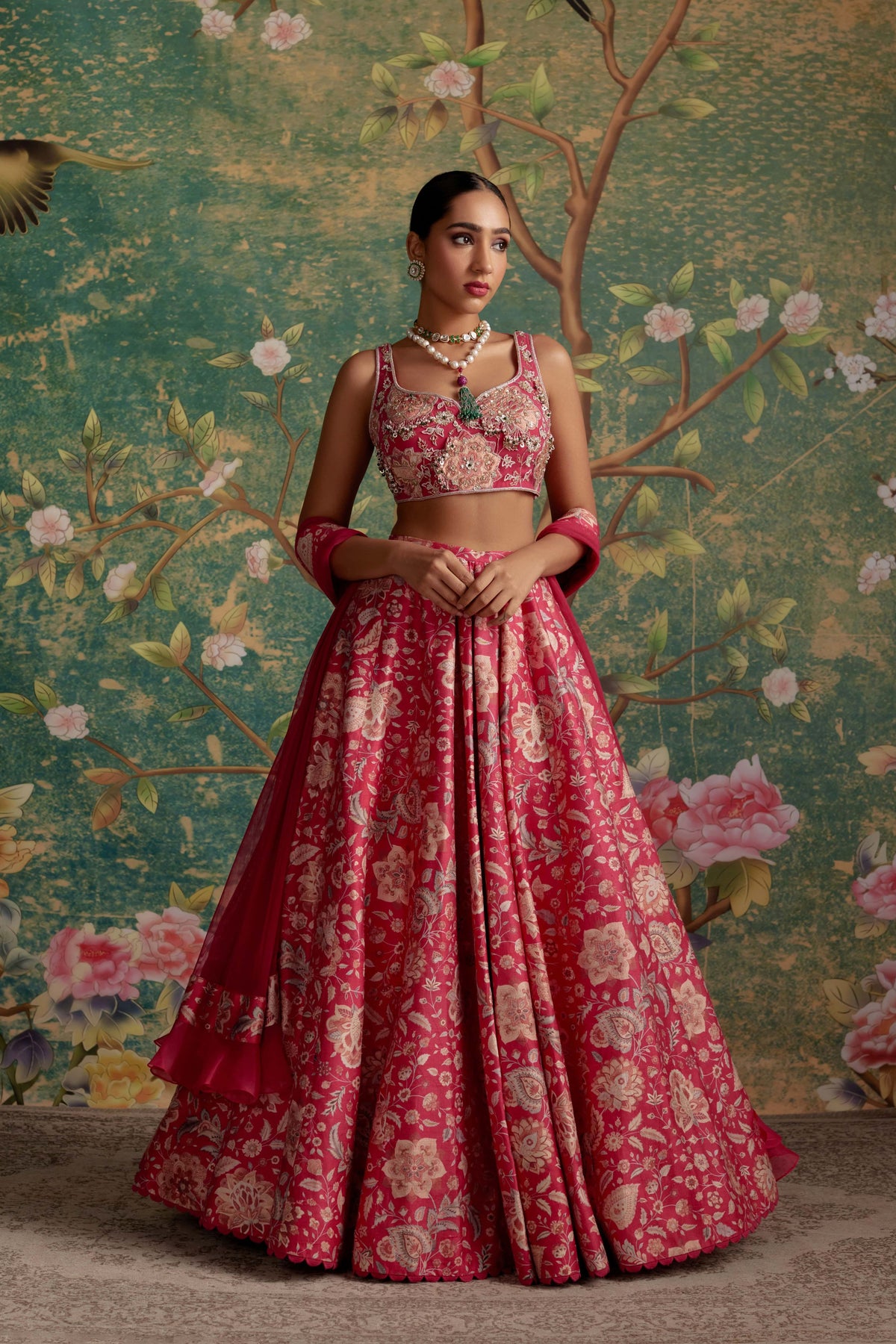 Demi Royal Fuschia Lehenga Set