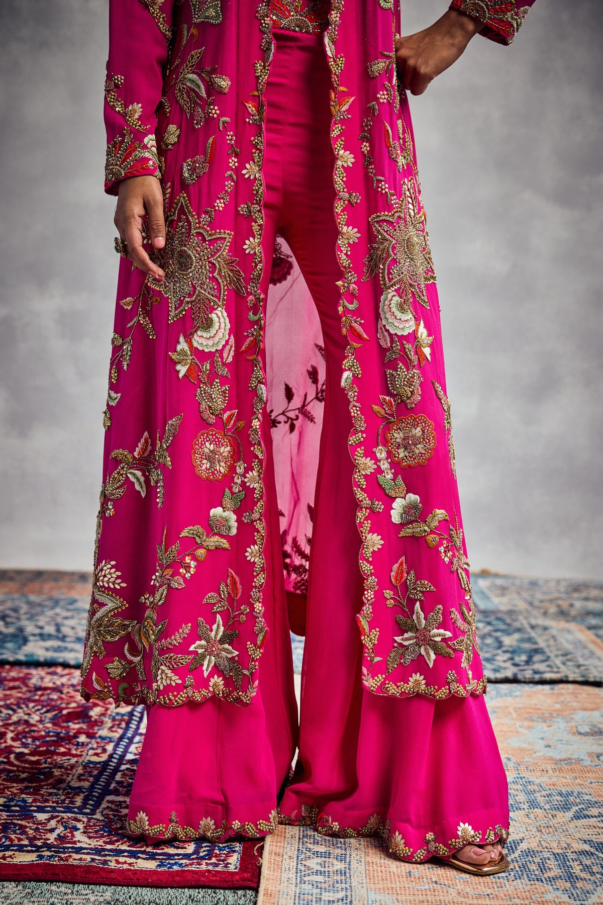 Fuschia Pink Jacket Set