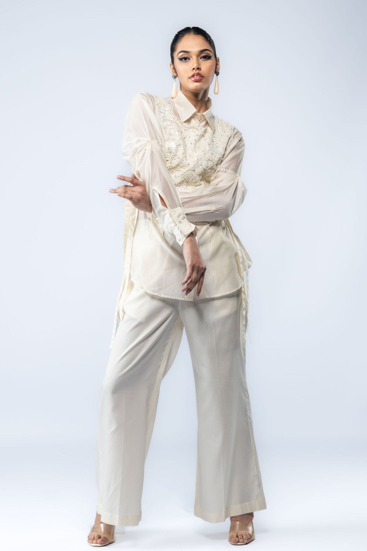 Ivory Embroidered Bib
