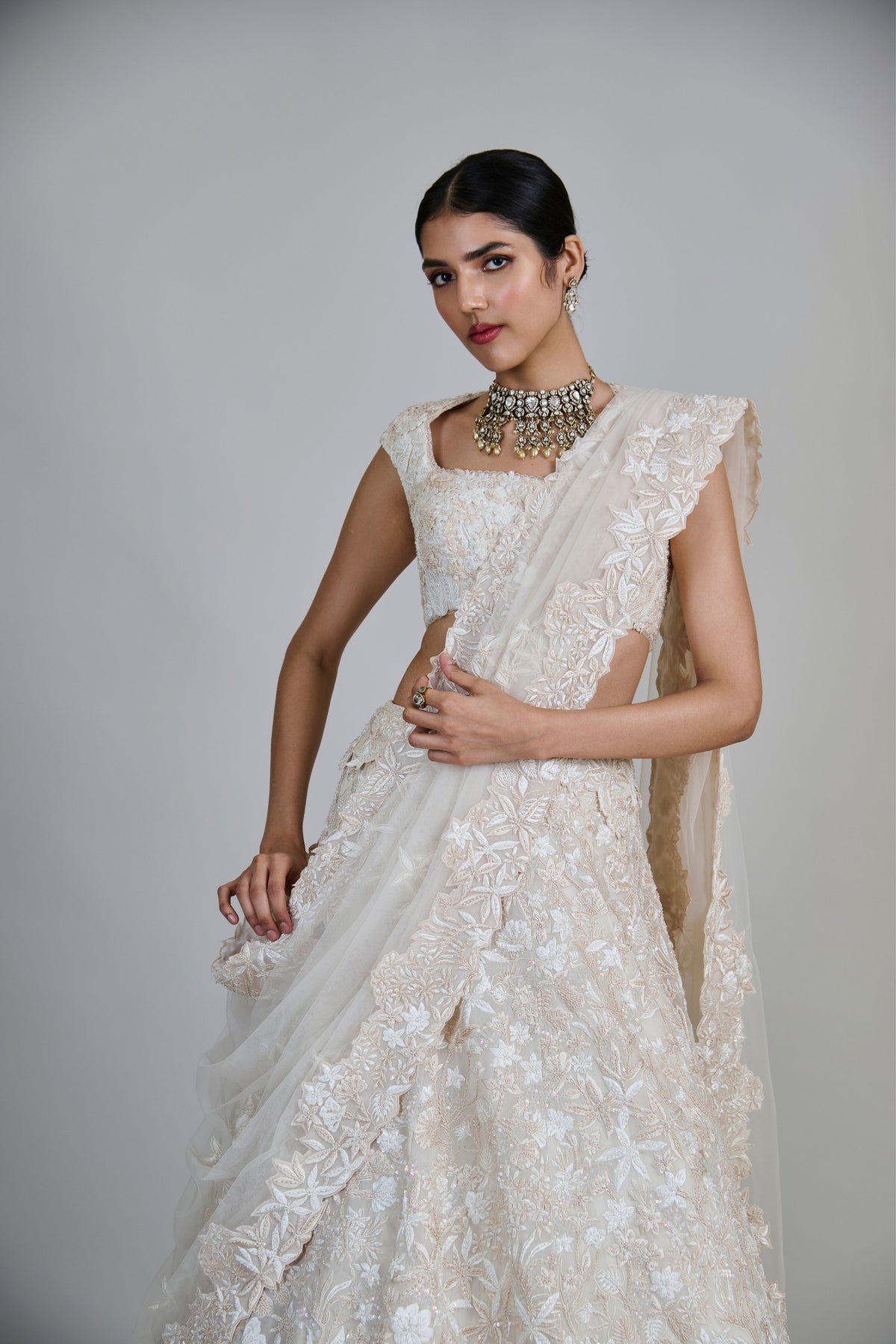 Emma Ivory Lehenga Set