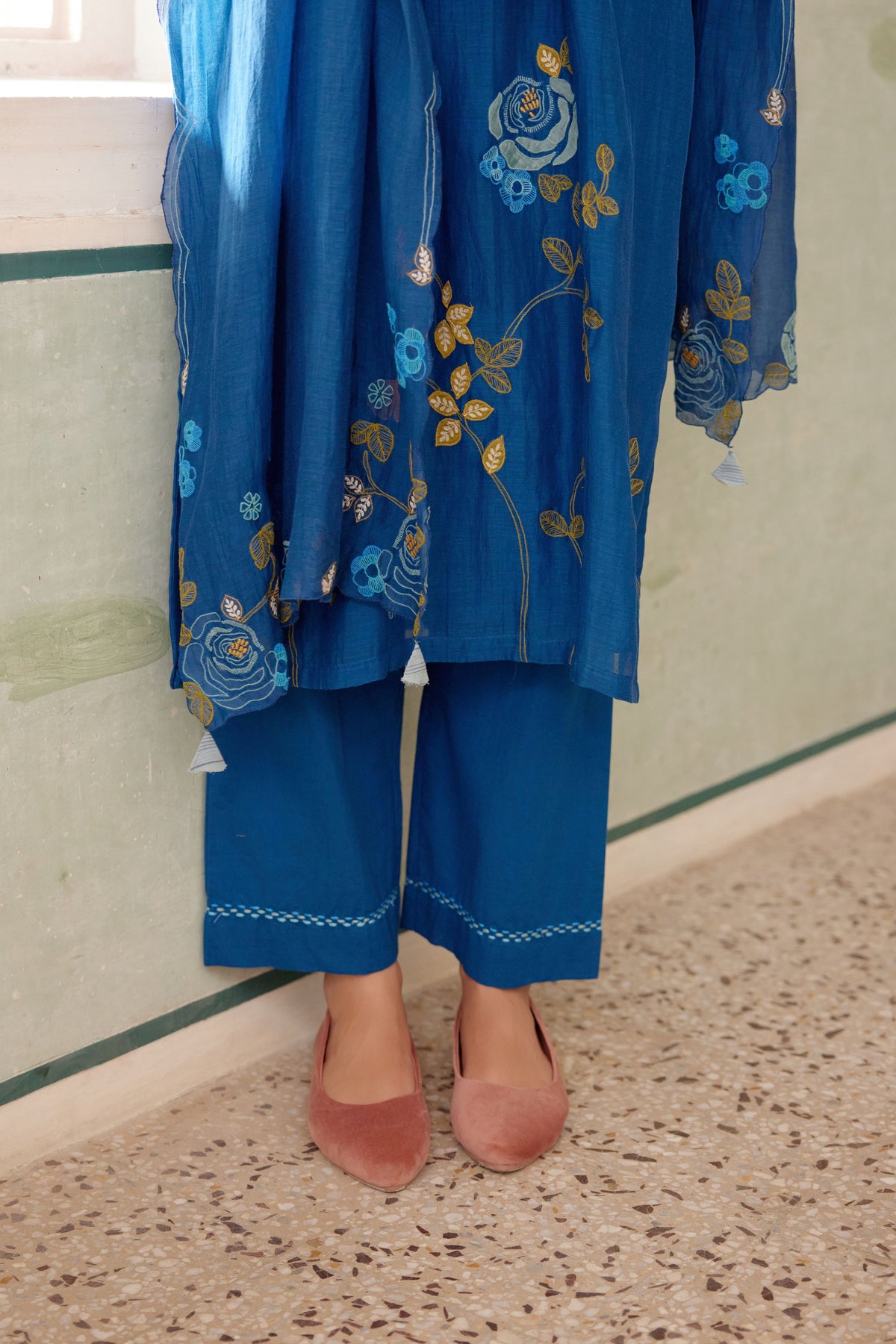 Sapphire Applique Kurta Set