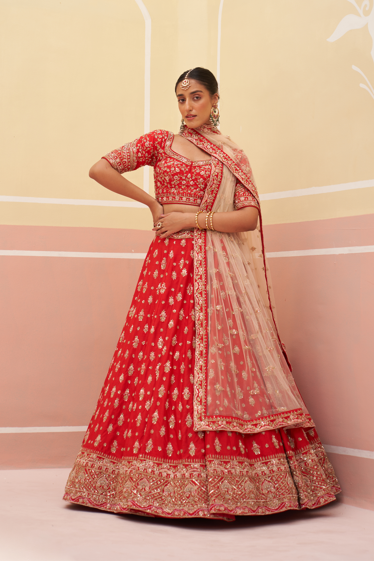 Raw Silk Lehenga Set