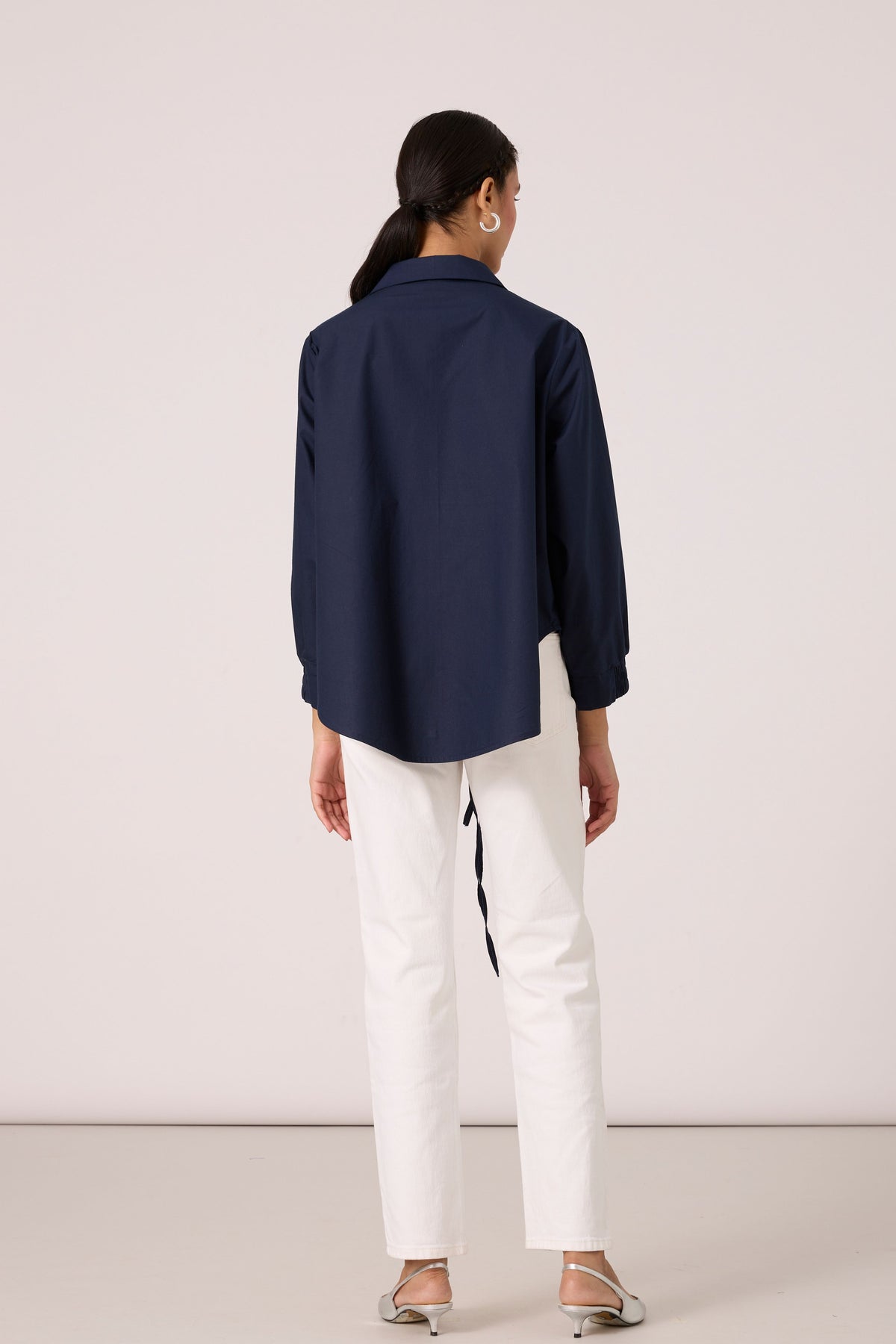 Ariel Applique Navy Blue Shirt