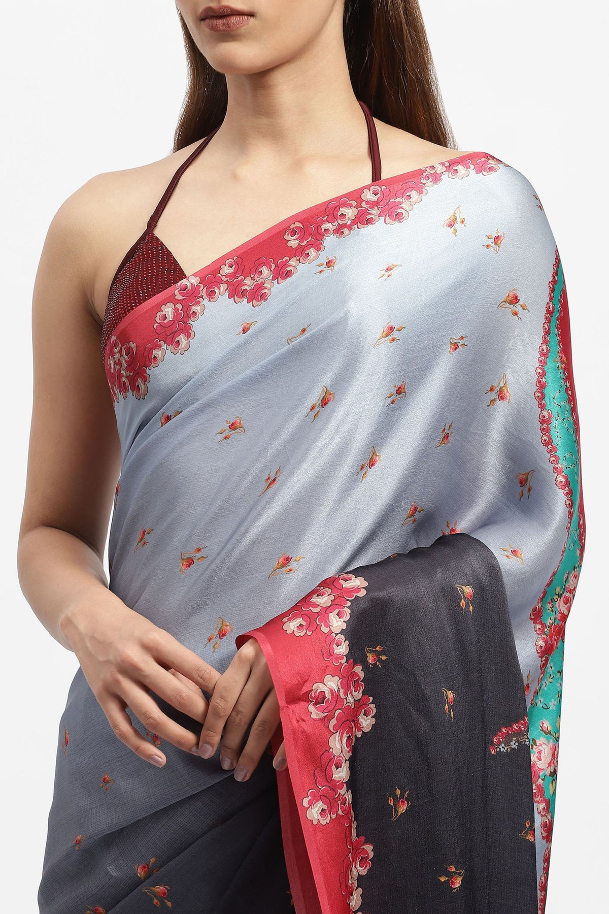 Night&#39;s Embrace Printed Saree